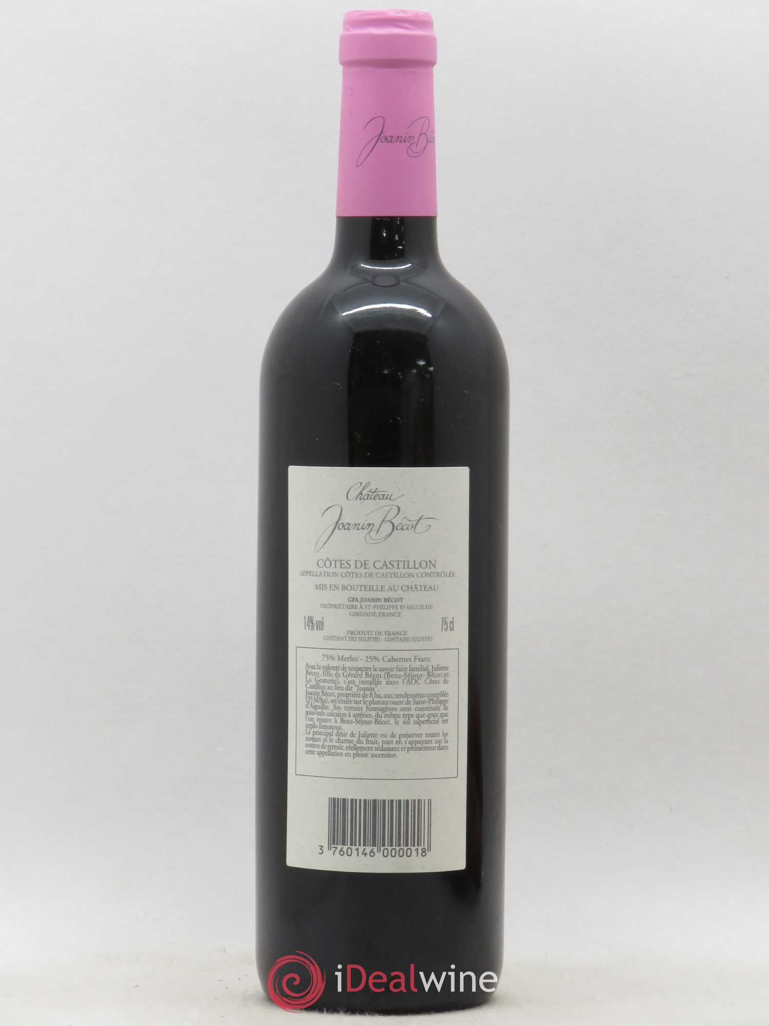 Château Joanin Bécot (sans prix de réserve) 2004 - Lot de 1 bouteille - 1