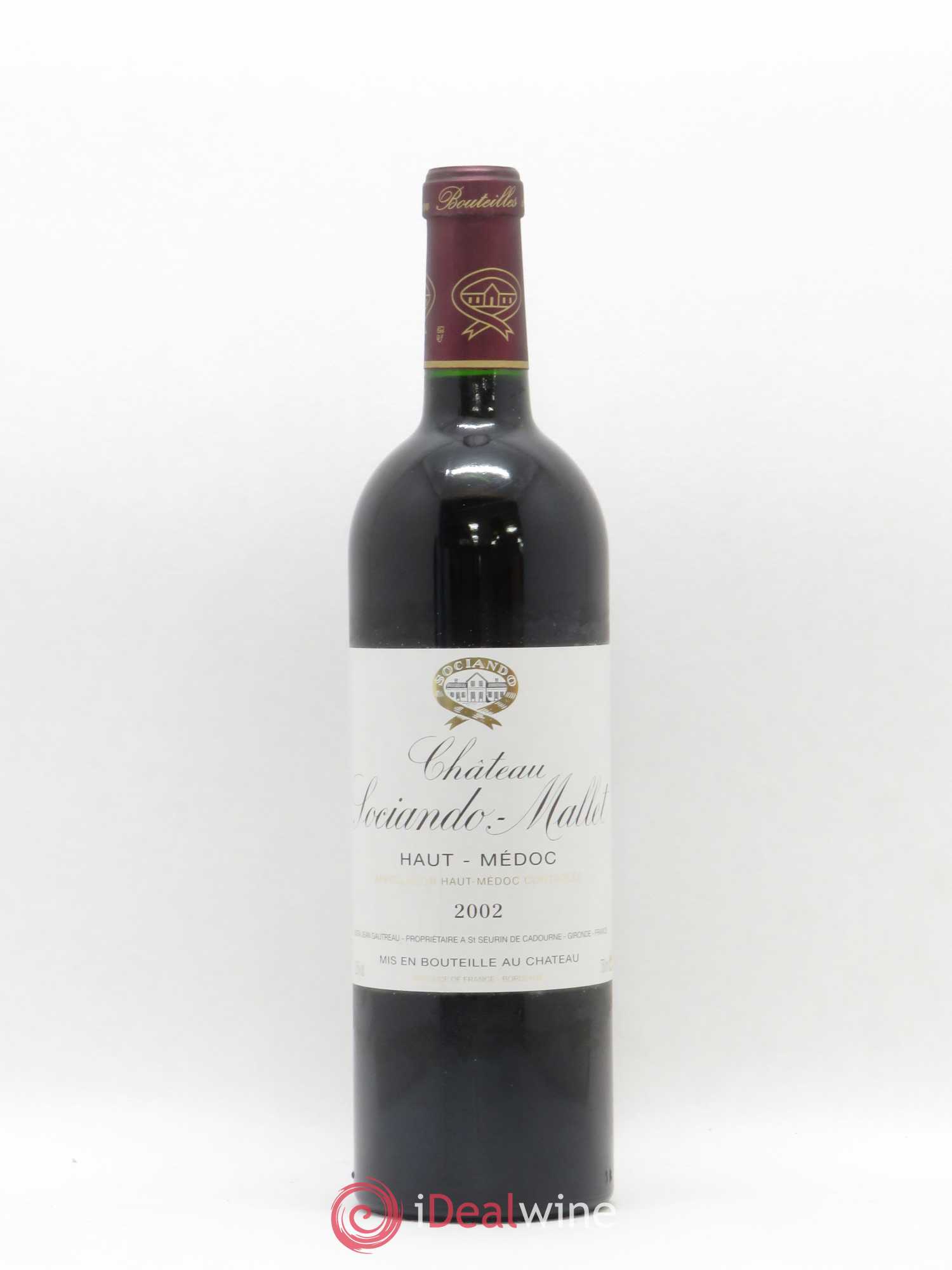 Château Sociando Mallet 2002 - Lot de 1 bouteille - 0