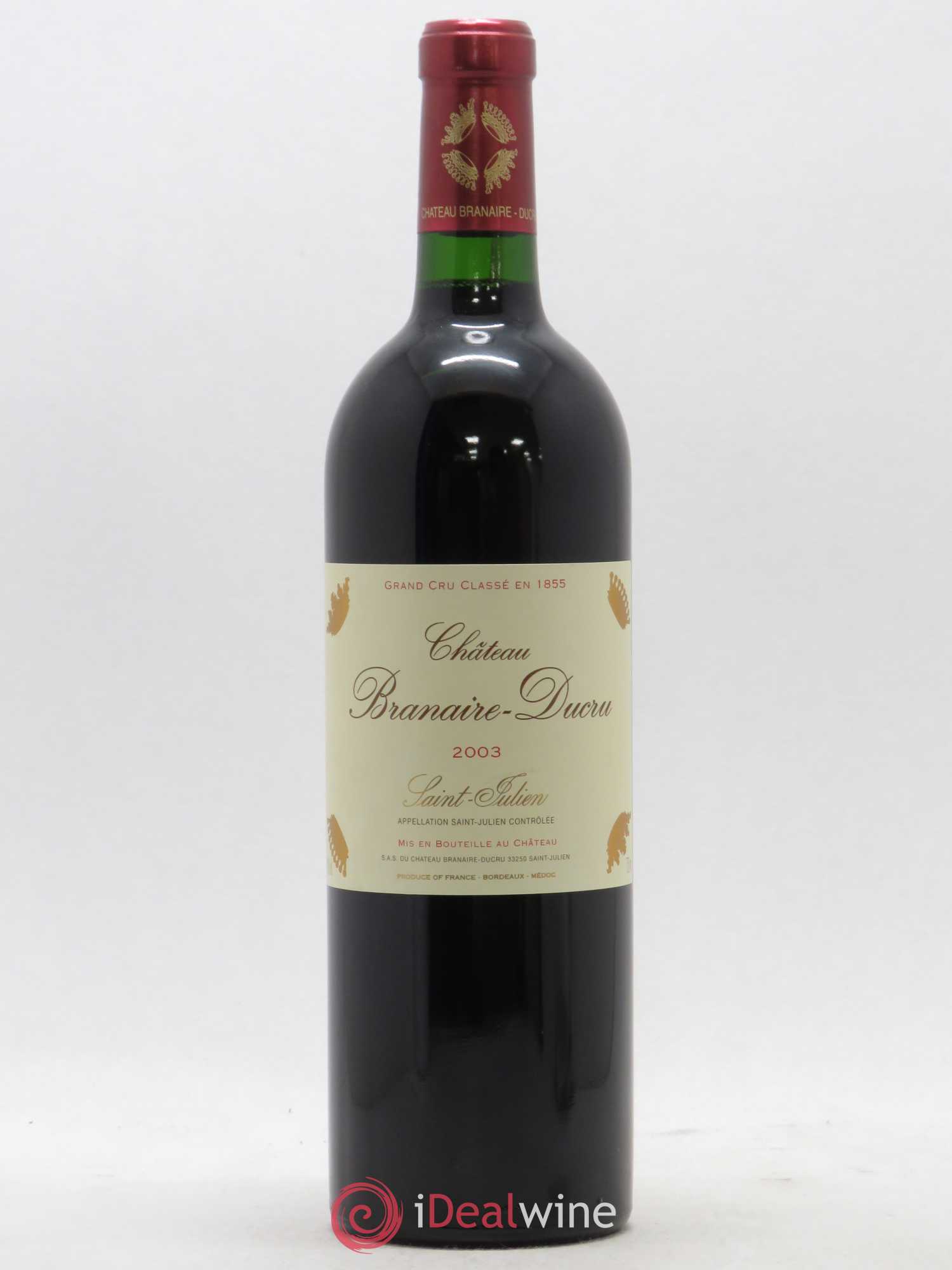 Château Branaire Ducru 4ème Grand Cru Classé 2003 - Lot de 1 bouteille - 0
