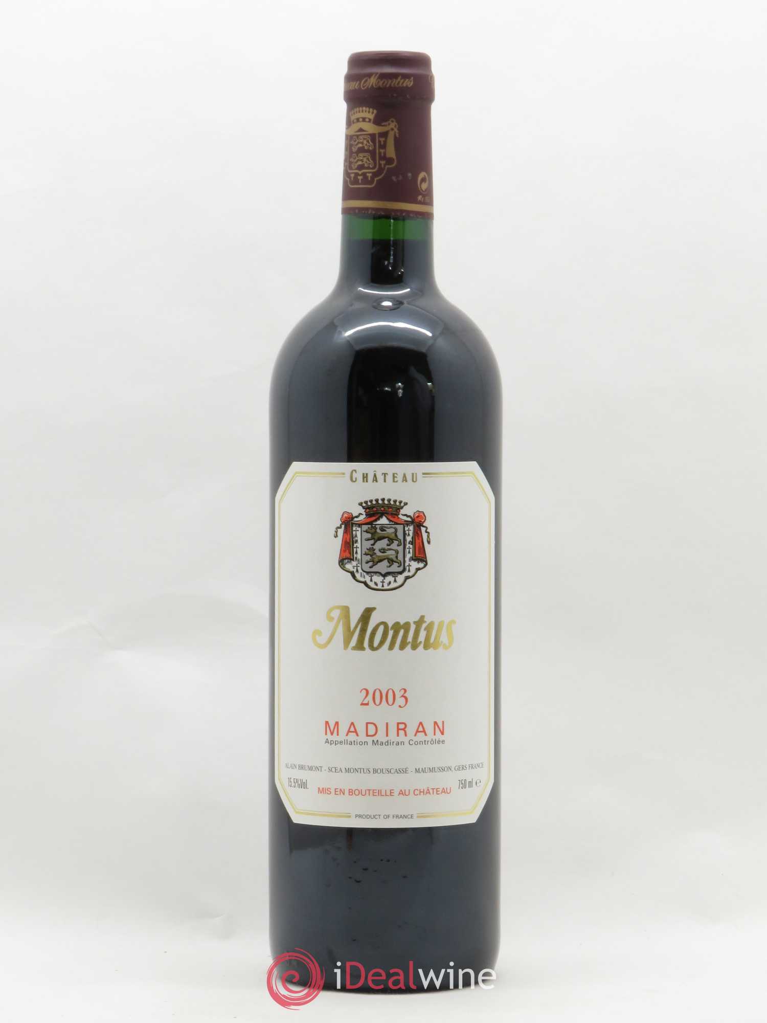 Madiran Château Montus Alain Brumont 2003 - Lot de 1 bouteille - 0