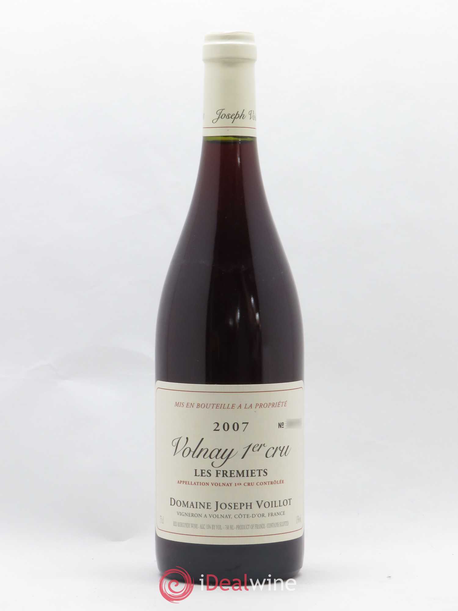 Volnay 1er Cru Les Fremiets Joseph Voillot (Domaine) 2007 - Lot de 1 bouteille - 0