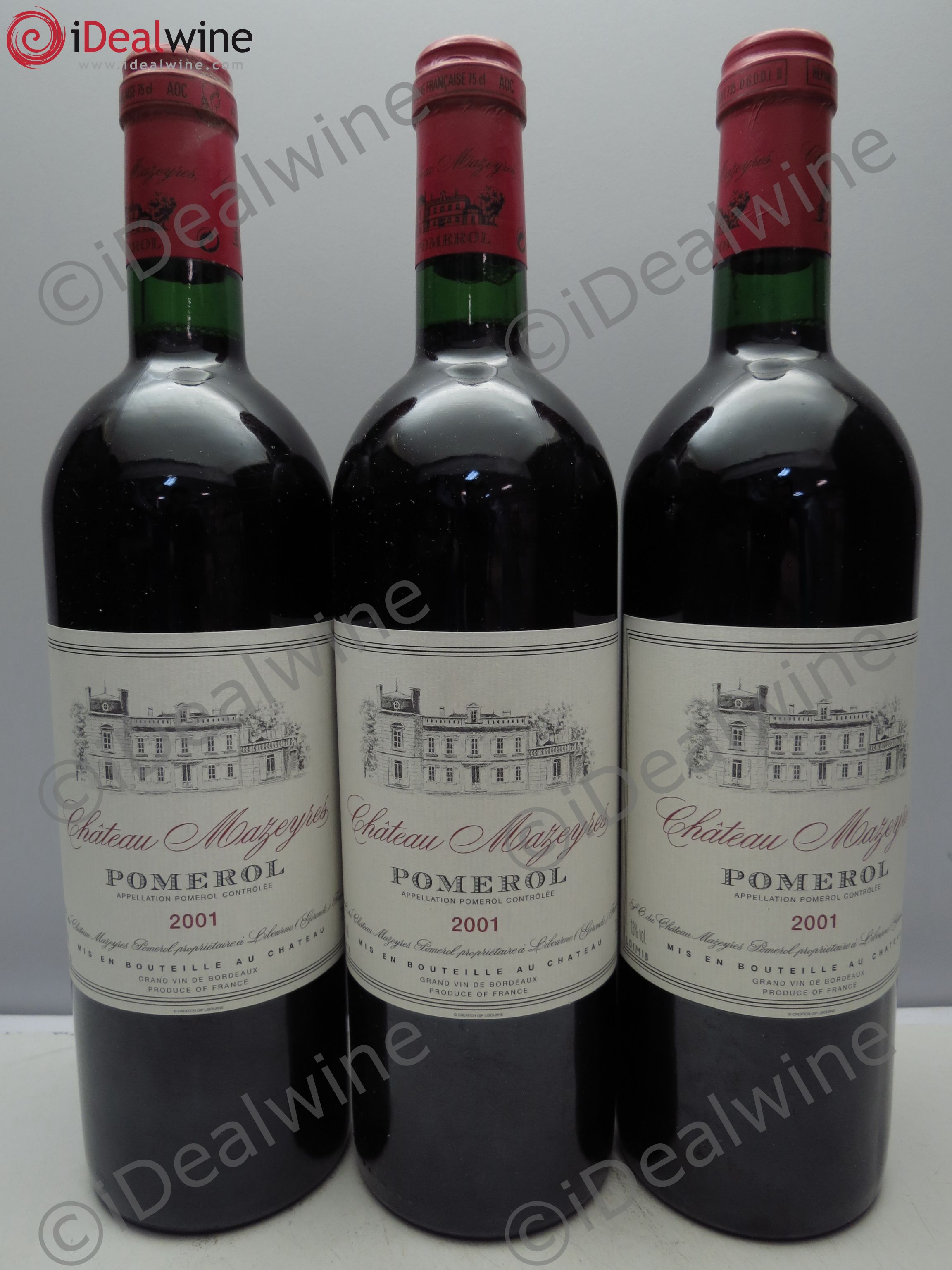 Château Mazeyres 2001 - Lot de 3 bouteilles - 0