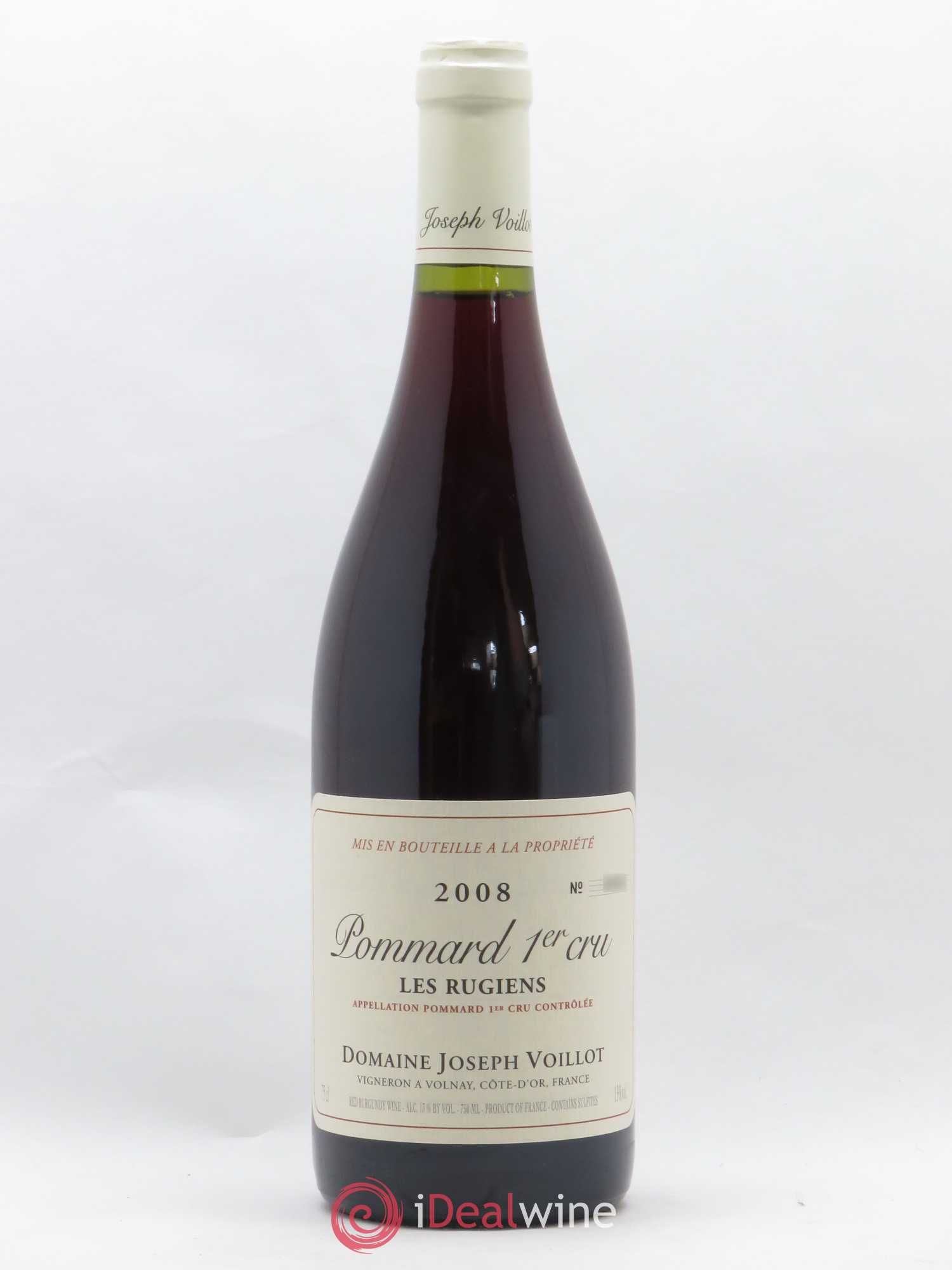 Pommard 1er Cru Les Rugiens Joseph Voillot (Domaine) 2008 - Lot de 1 bouteille - 0