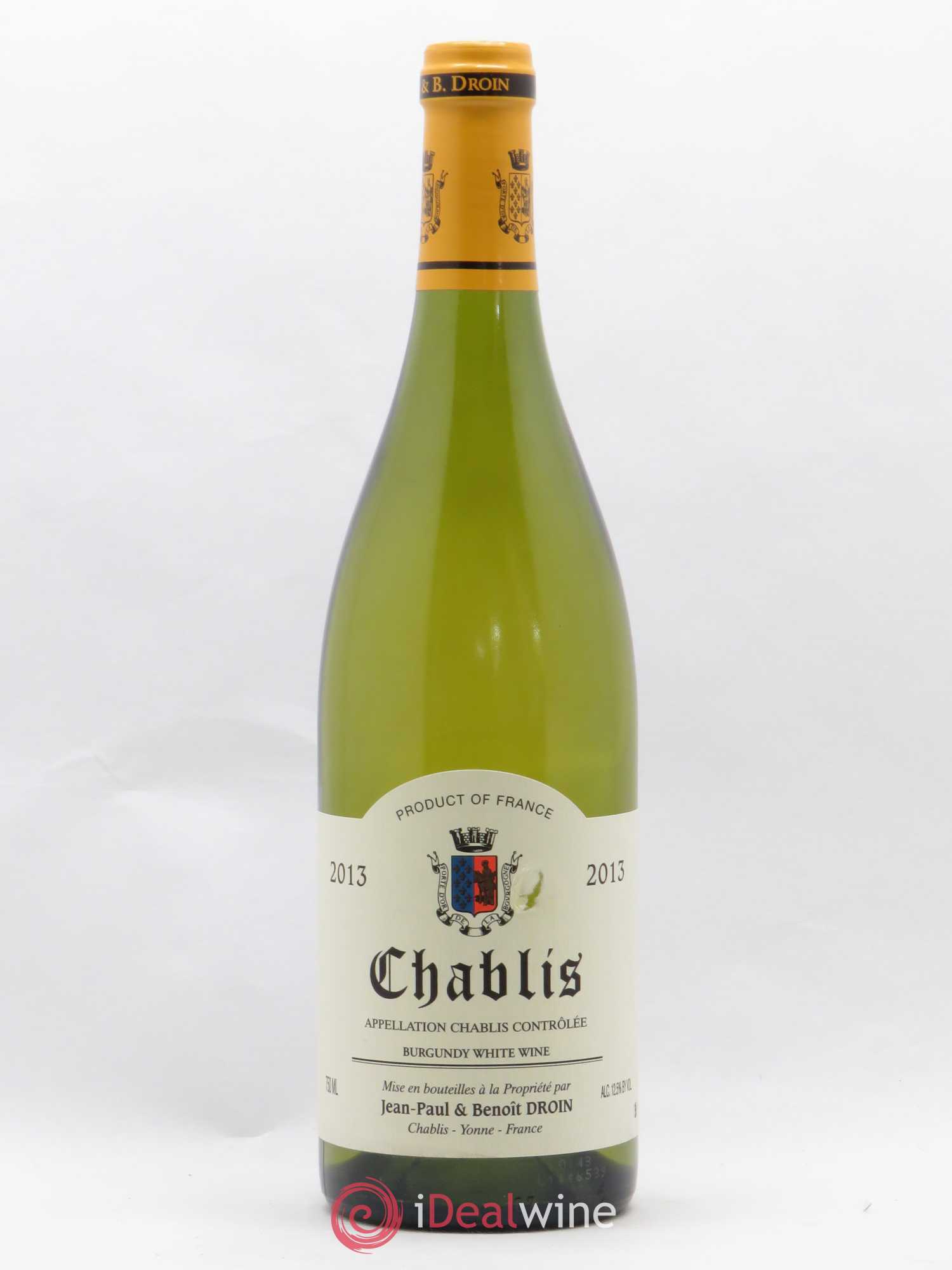 Chablis Jean-Paul & Benoît Droin (Domaine) 2013 - Lot de 1 bouteille - 0