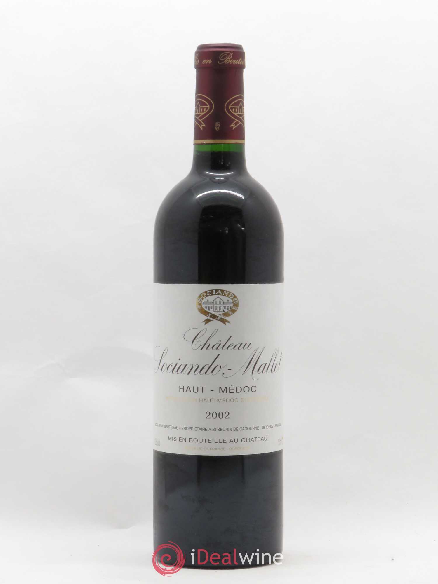 Château Sociando Mallet 2002 - Lot de 1 bouteille - 0