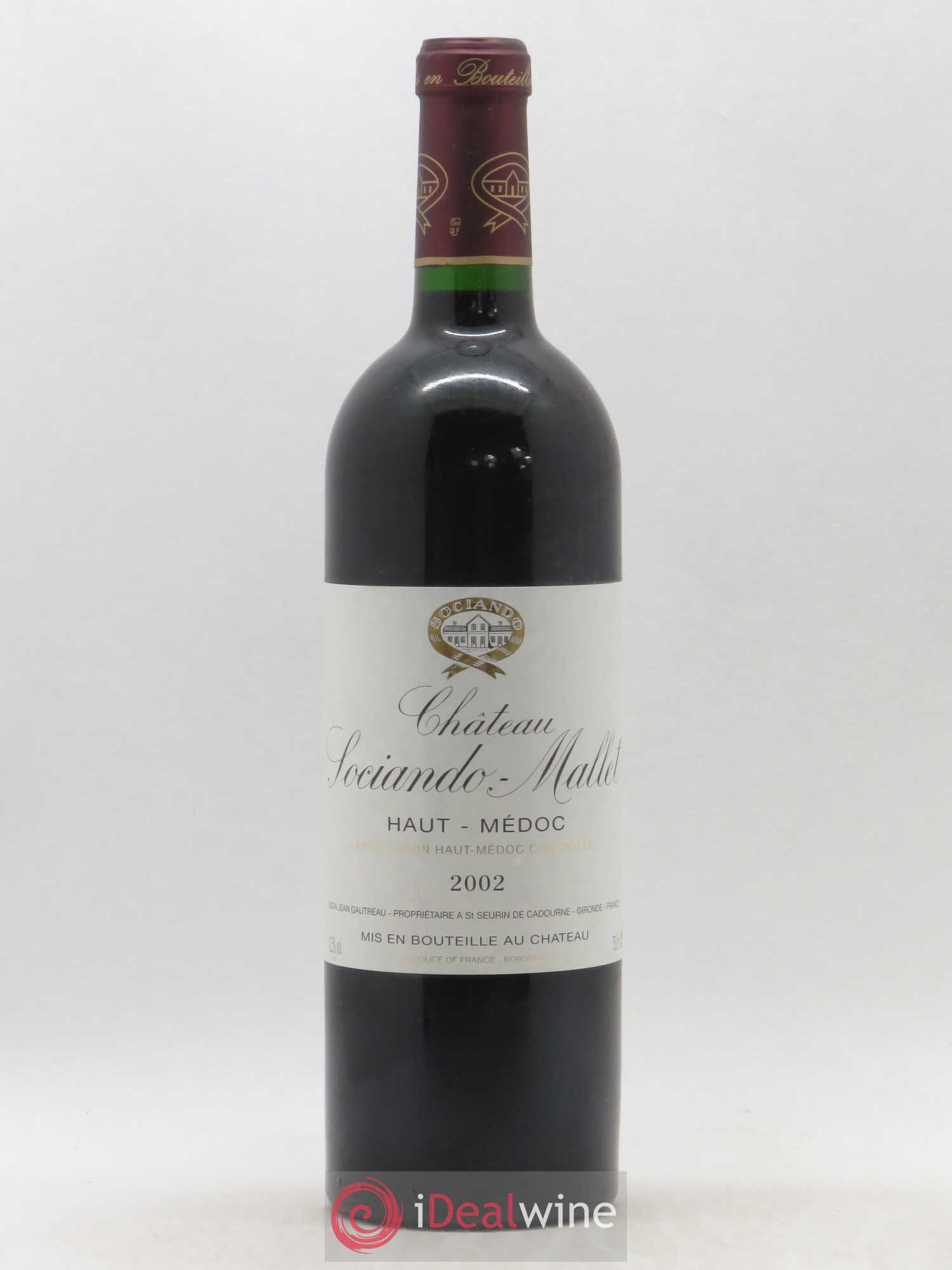 Château Sociando Mallet 2002 - Lot de 1 bouteille - 0