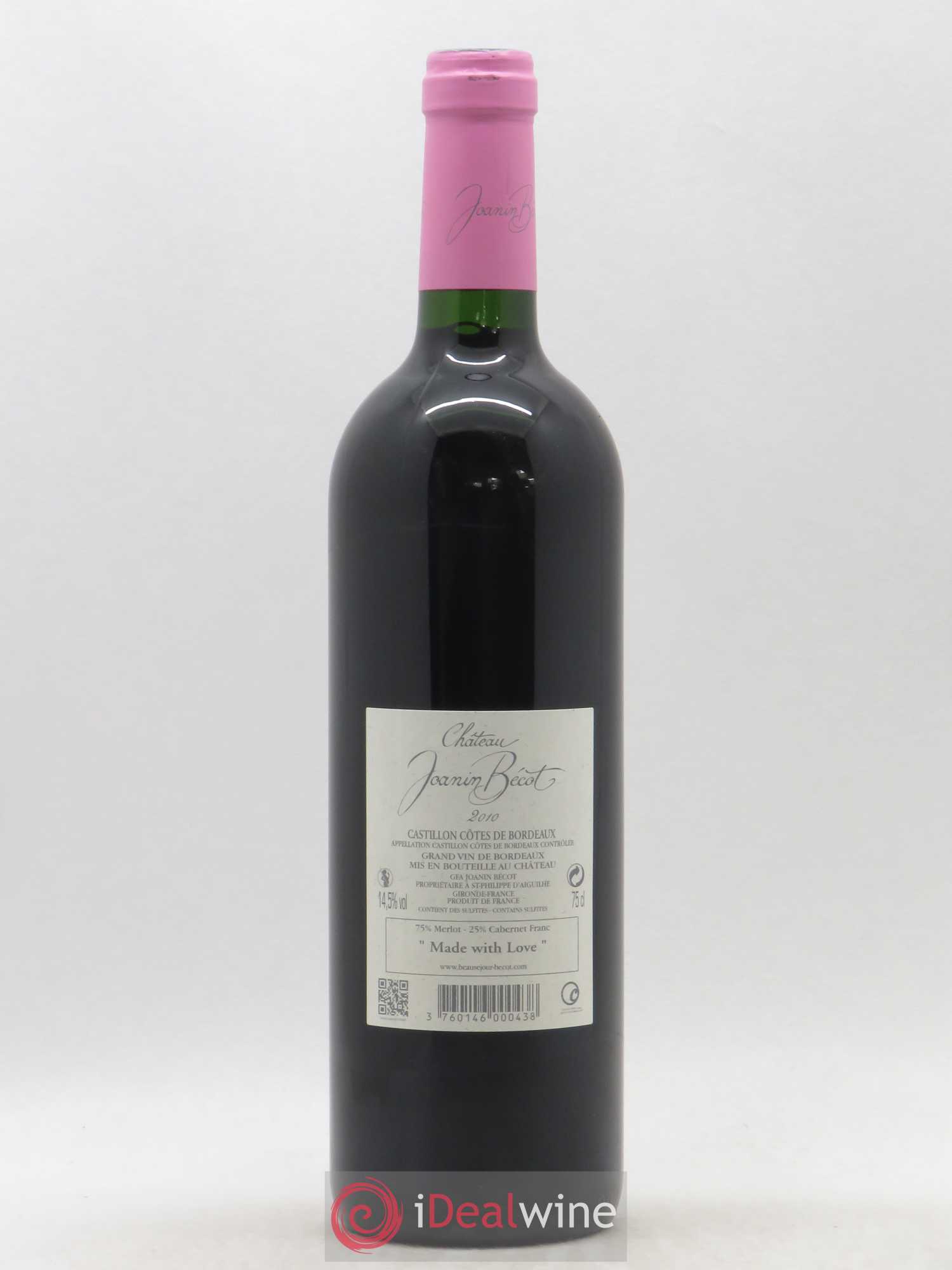 Château Joanin Bécot 2010 - Lot de 1 bouteille - 1