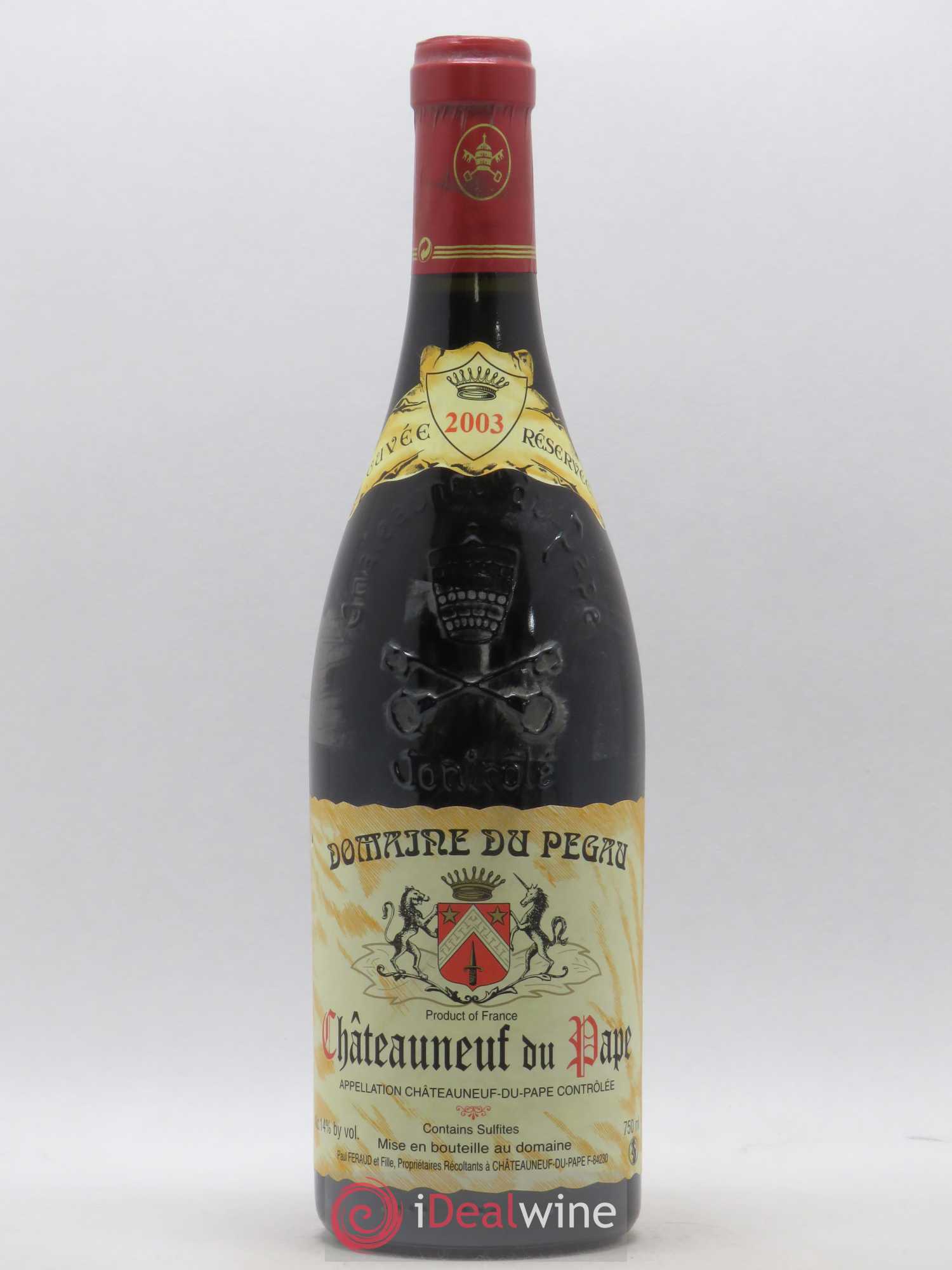 Châteauneuf-du-Pape Domaine du Pégau Cuvée Réservée Paul et Laurence Féraud 2003 - Lot de 1 bouteille - 0