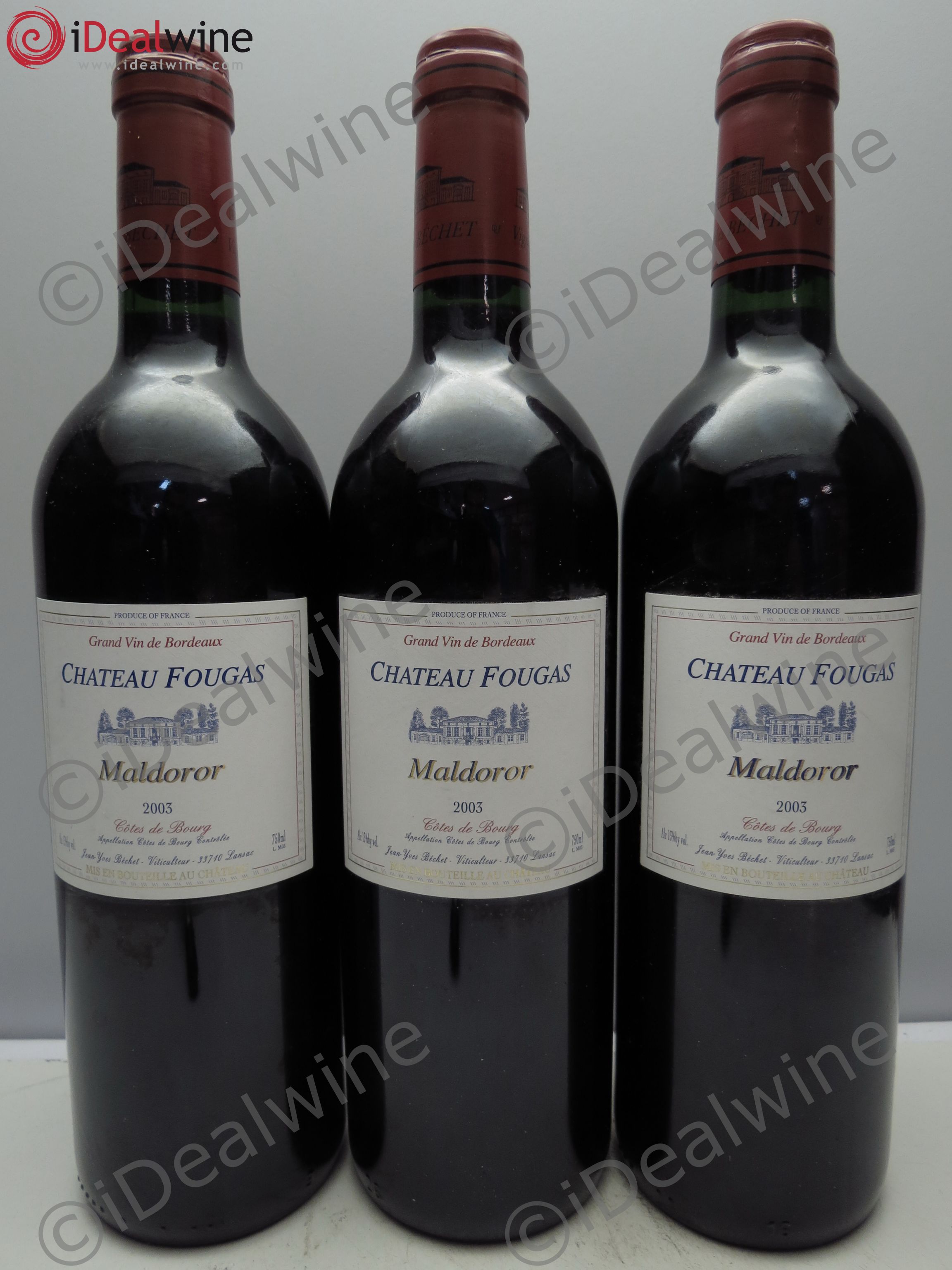 Château Fougas Maldoror (sans prix de réserve / no reserve) 2003 - Posten von 3 Flaschen - 0