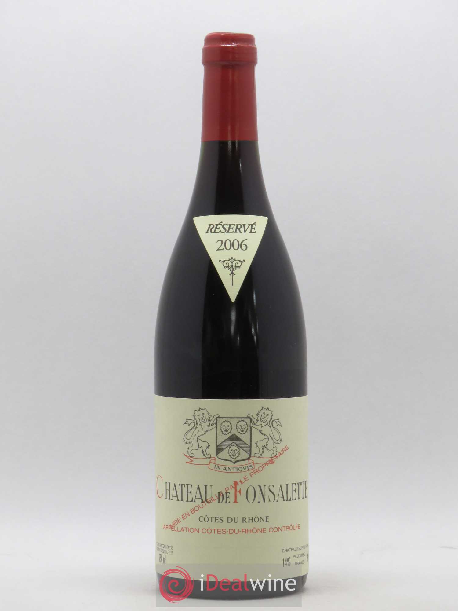 Côtes-du-Rhône Château de Fonsalette Emmanuel Reynaud 2006 - Lot de 1 bouteille - 0