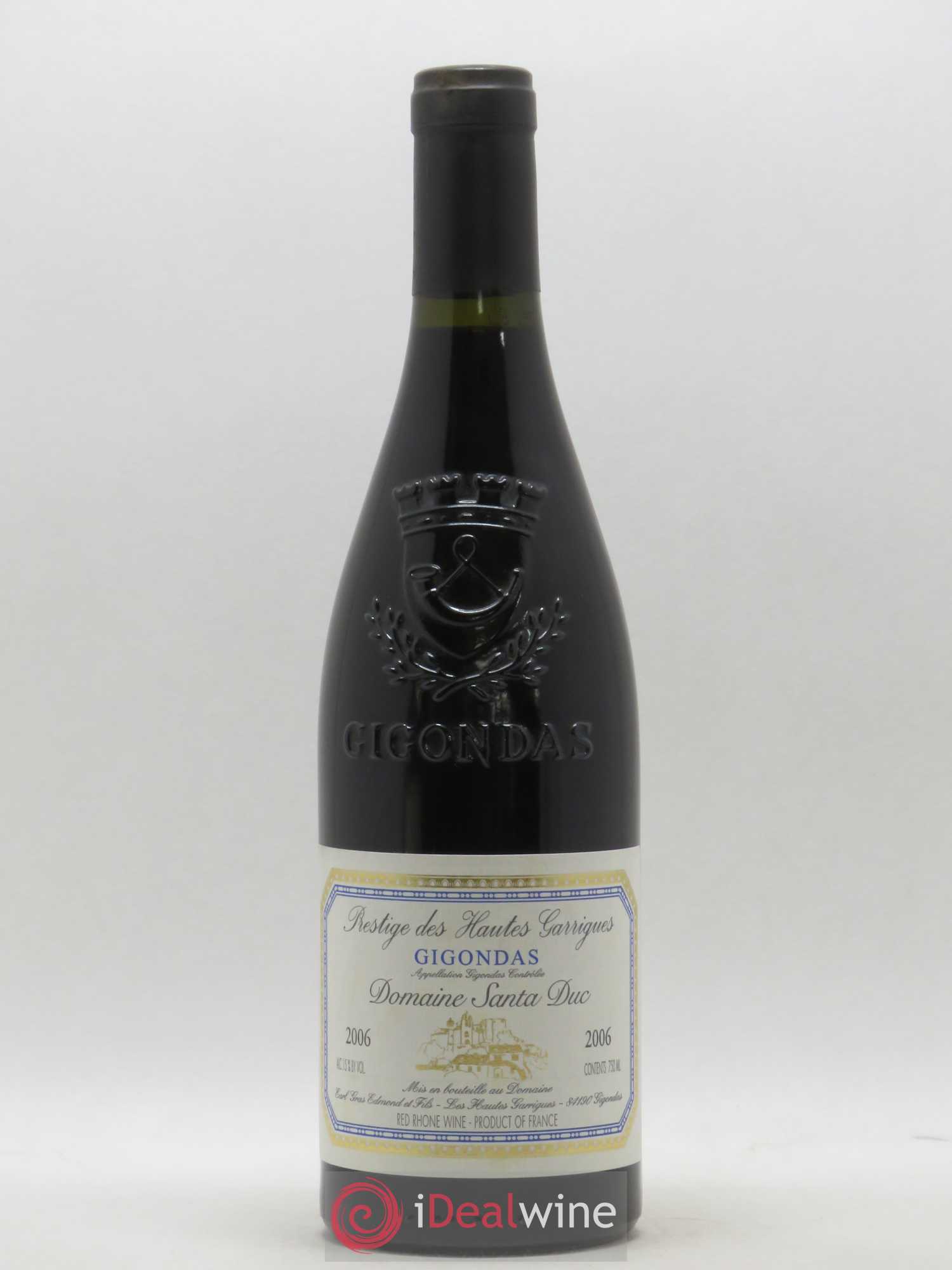 Gigondas Santa Duc (Domaine) Hautes Garrigues Famille Gras 2006 - Lot de 1 bouteille - 0