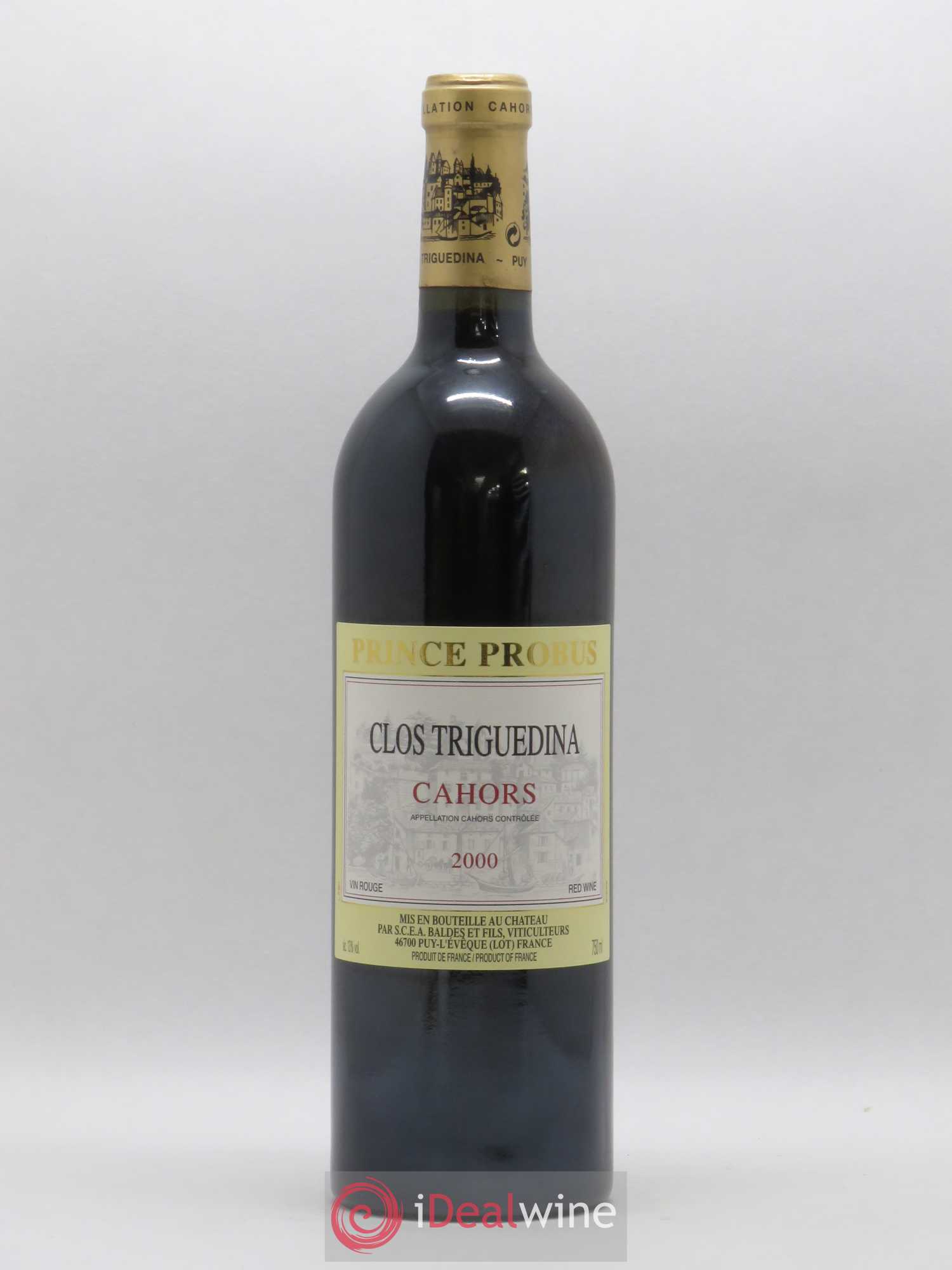 Cahors Clos Triguedina Probus Jean-Luc Baldès 2000 - Lot de 1 bouteille - 0