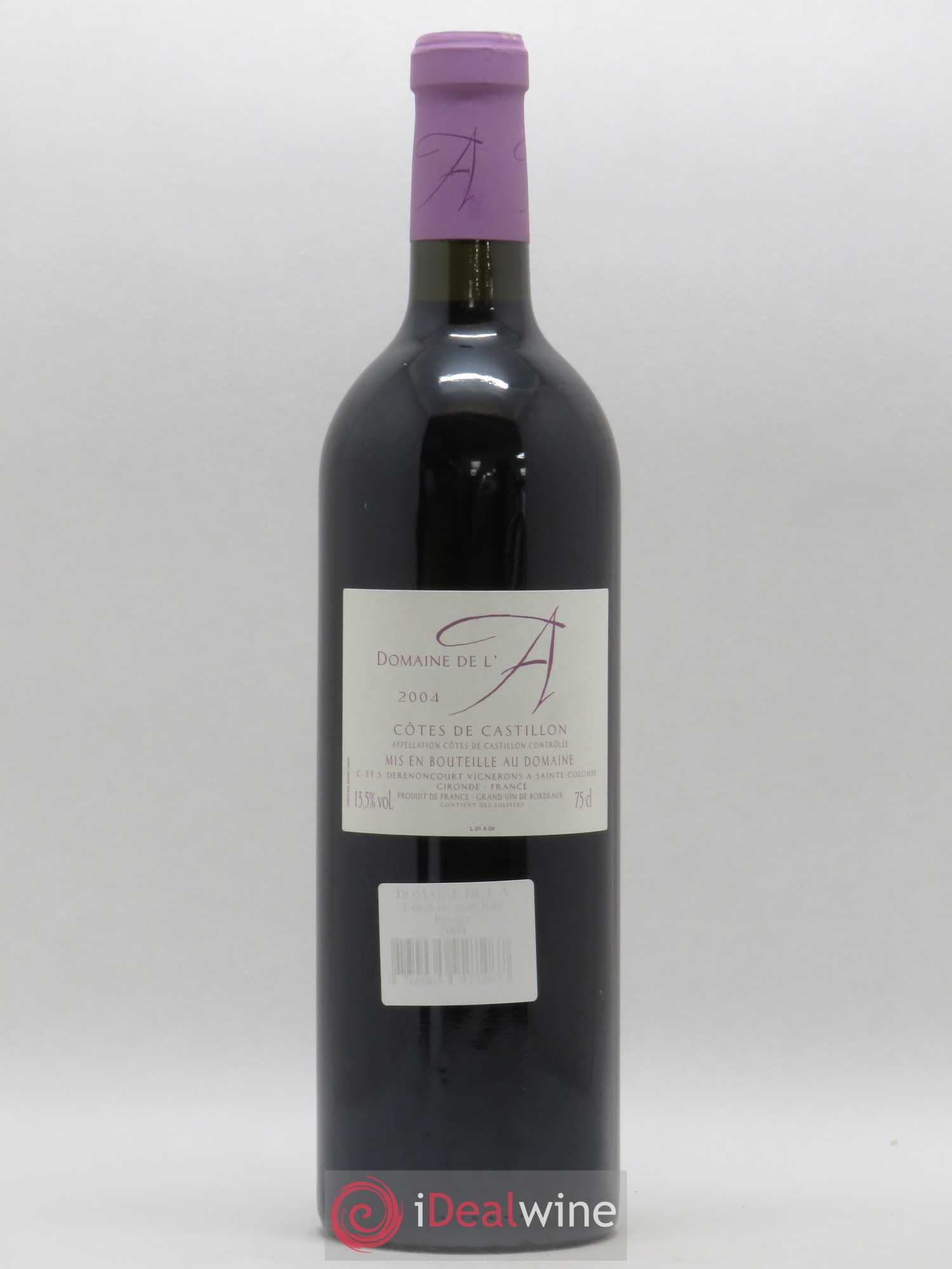 Domaine de l'A 2004 - Lot de 1 bouteille - 1