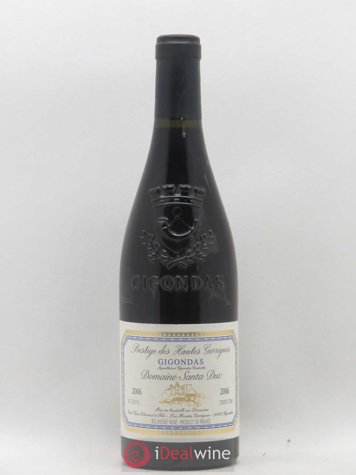 Gigondas Santa Duc (Domaine) Hautes Garrigues Famille Gras 2006 - Lot de 1 bouteille - 0