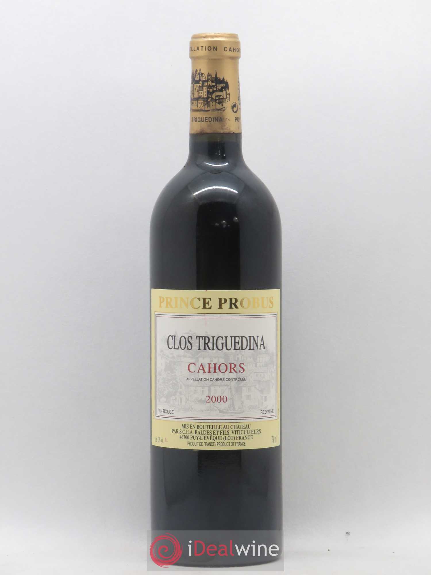 Cahors Clos Triguedina Probus Jean-Luc Baldès 2000 - Lot de 1 bouteille - 0