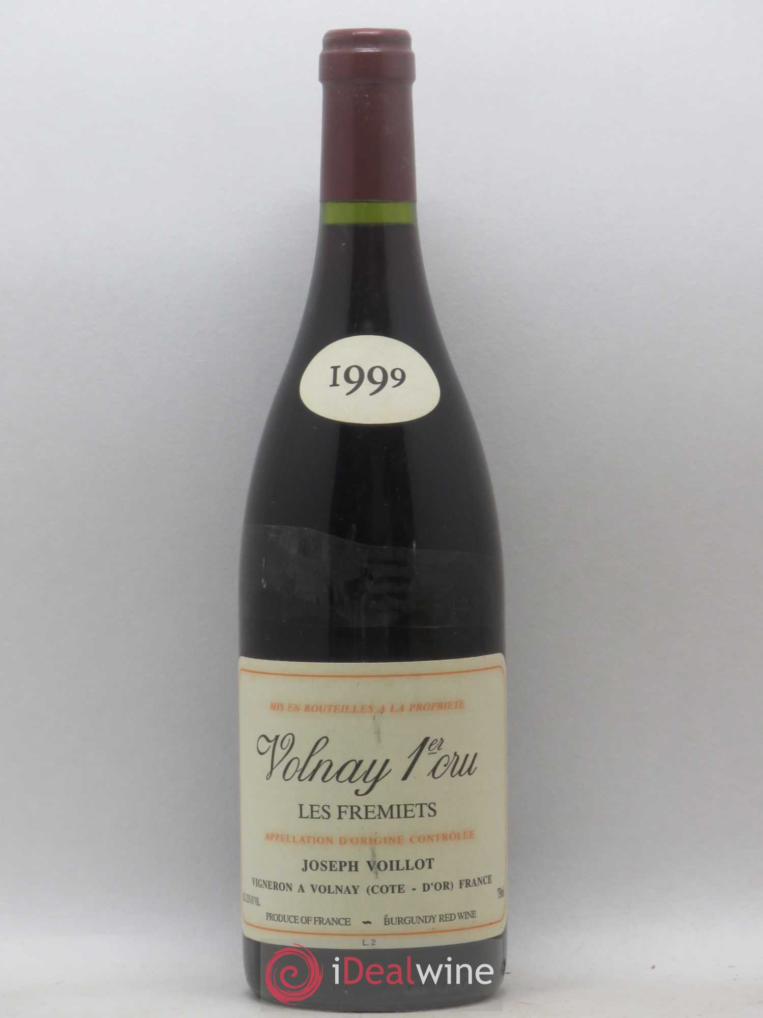 Volnay 1er Cru Les Fremiets Joseph Voillot (Domaine) 1999 - Lot de 1 bouteille - 0