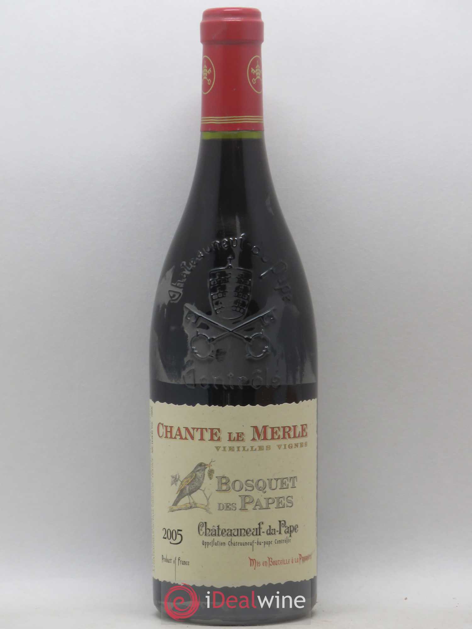 Châteauneuf-du-Pape Bosquet des Papes Chante Le Merle Vieilles Vignes Famille Boiron 2005 - Lot de 1 bouteille - 0