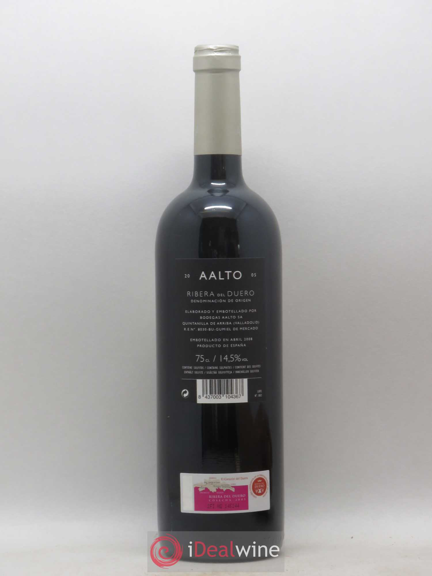 Ribera Del Duero DO Aalto Bodegas y Vinedos Aalto 2005 - Lot of 1 bottle - 1