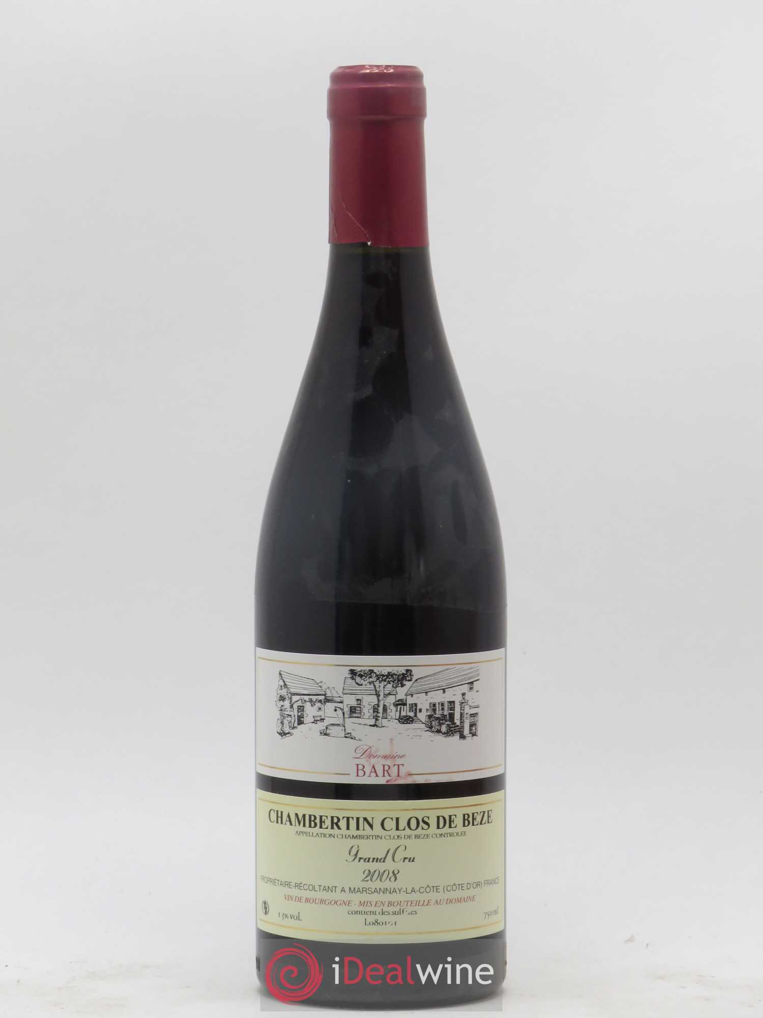 Chambertin Clos de Bèze Grand Cru Bart (Domaine) 2008 - Lot de 1 bouteille - 0