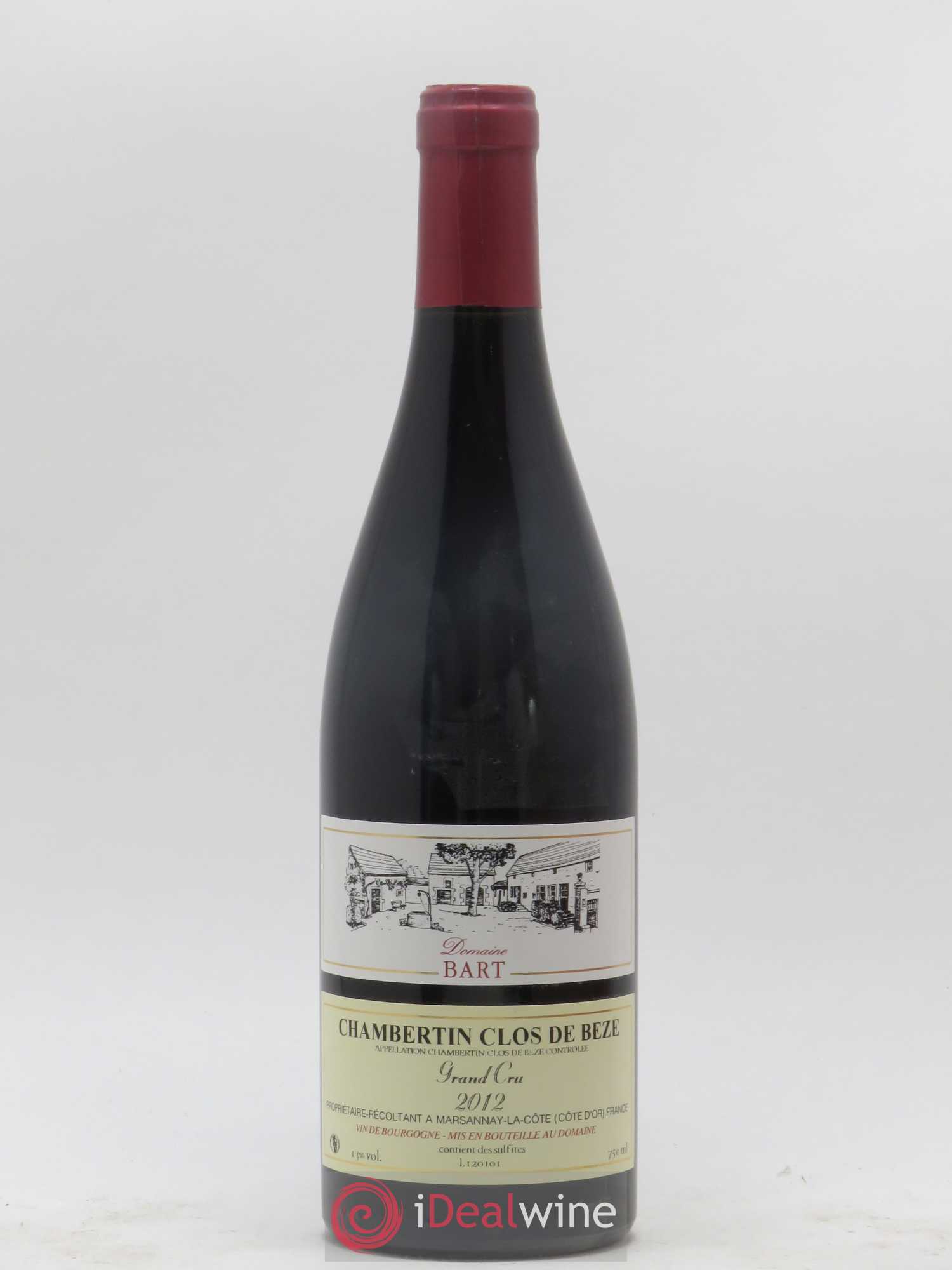 Chambertin Clos de Bèze Grand Cru Bart (Domaine) 2012 - Lot de 1 bouteille - 0
