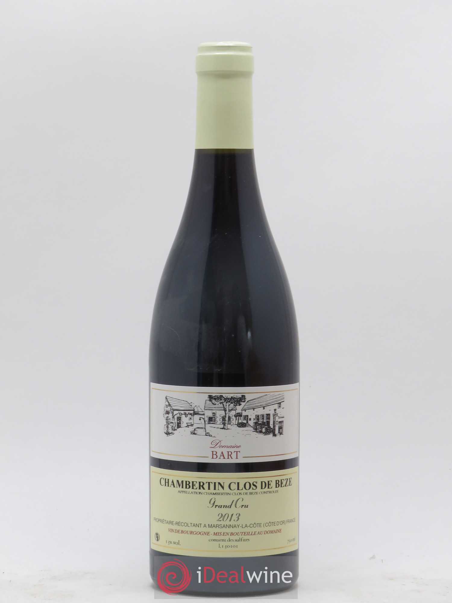 Chambertin Clos de Bèze Grand Cru Bart (Domaine) 2013 - Lot de 1 bouteille - 0
