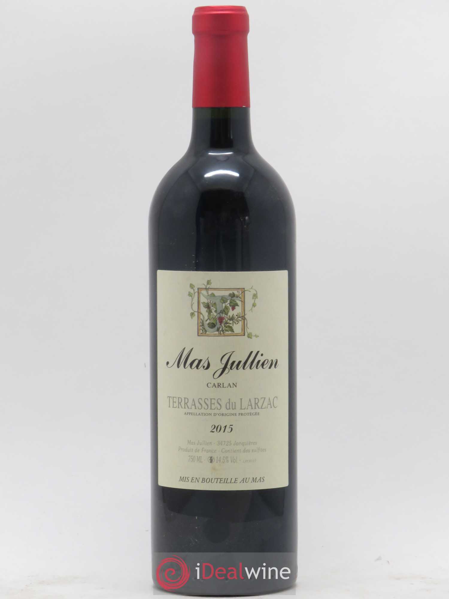 Terrasses du Larzac Mas Jullien Carlan Olivier Jullien 2015 - Lot de 1 bouteille - 0