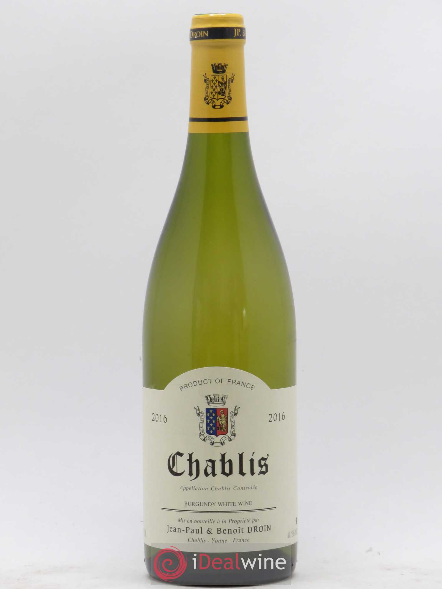 Chablis Jean-Paul & Benoît Droin (Domaine) 2016 - Lot de 1 bouteille - 0