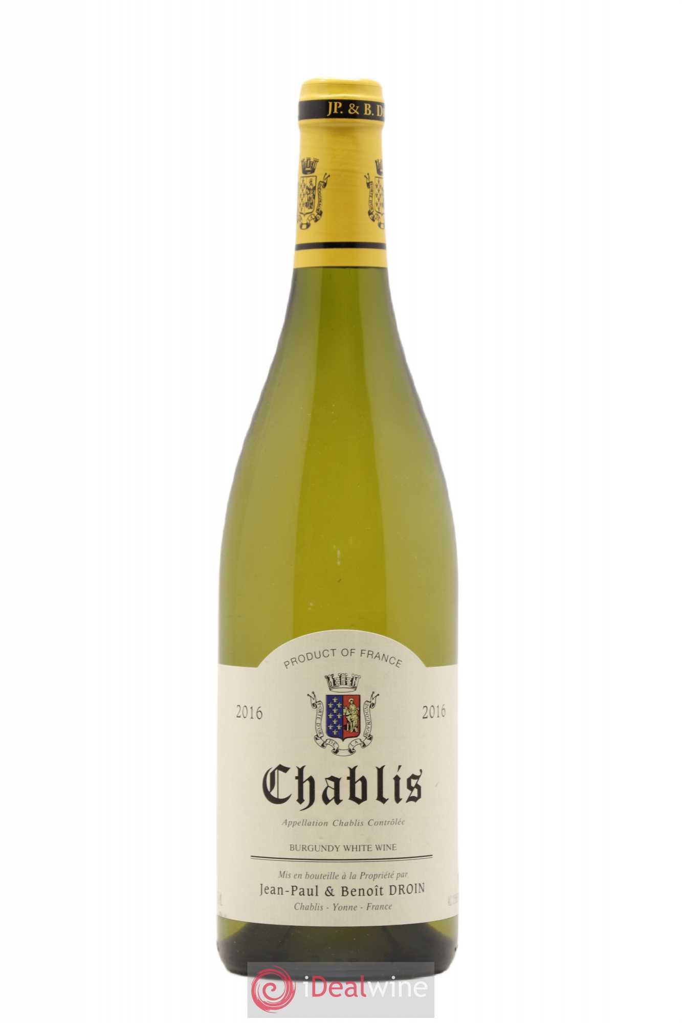 Chablis Jean-Paul & Benoît Droin (Domaine) 2016 - Lot de 1 bouteille - 0