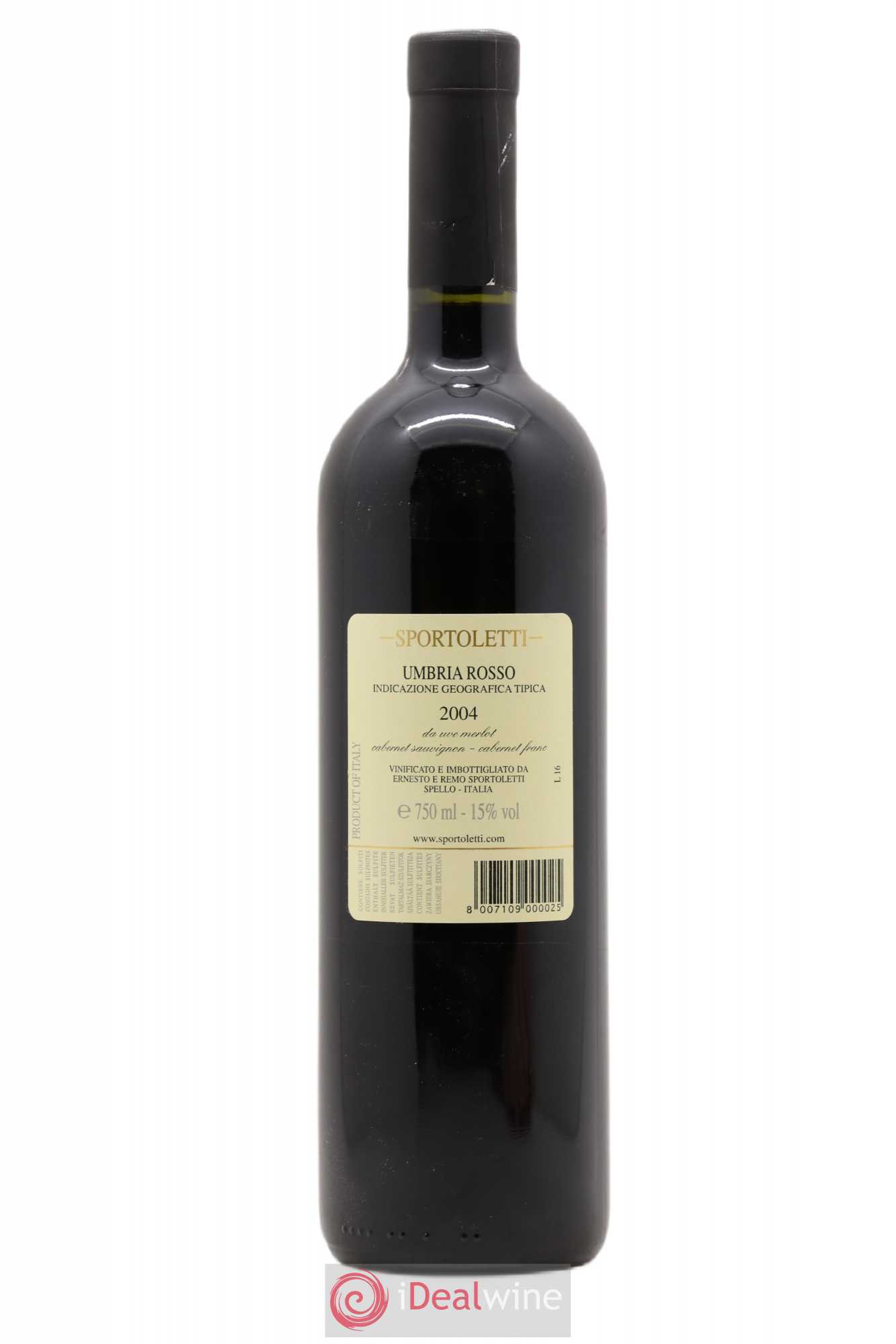 Ombrie Sportoletti IGT Villa Fidelia (sans prix de réserve) 2004 - Lot de 1 bouteille - 1
