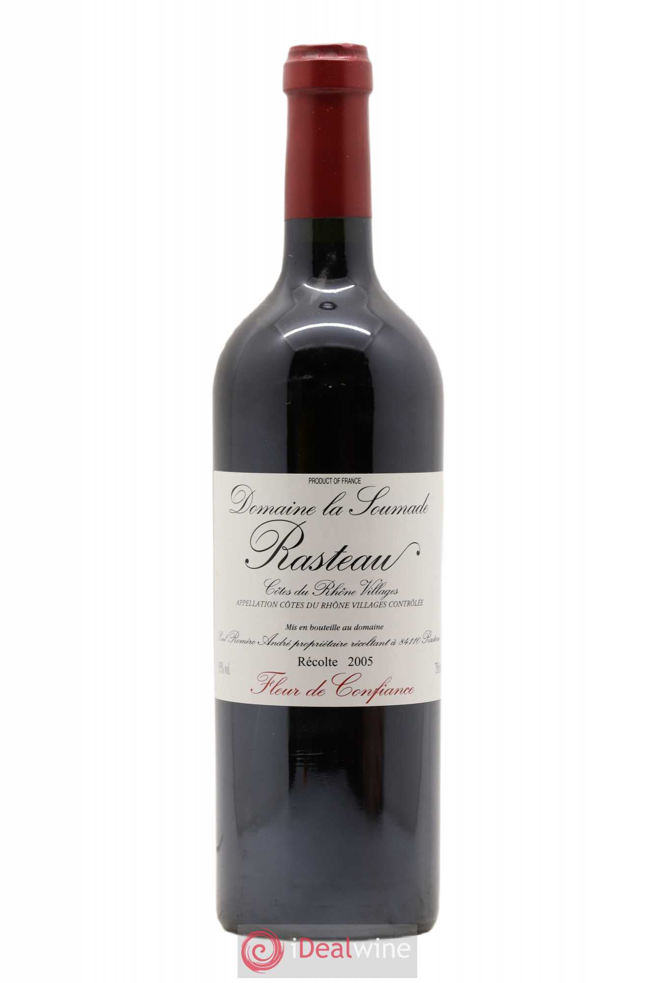 Rasteau Fleur de confiance La Soumade (Domaine) (sans prix de réserve) 2005 - Lot de 1 bouteille - 0