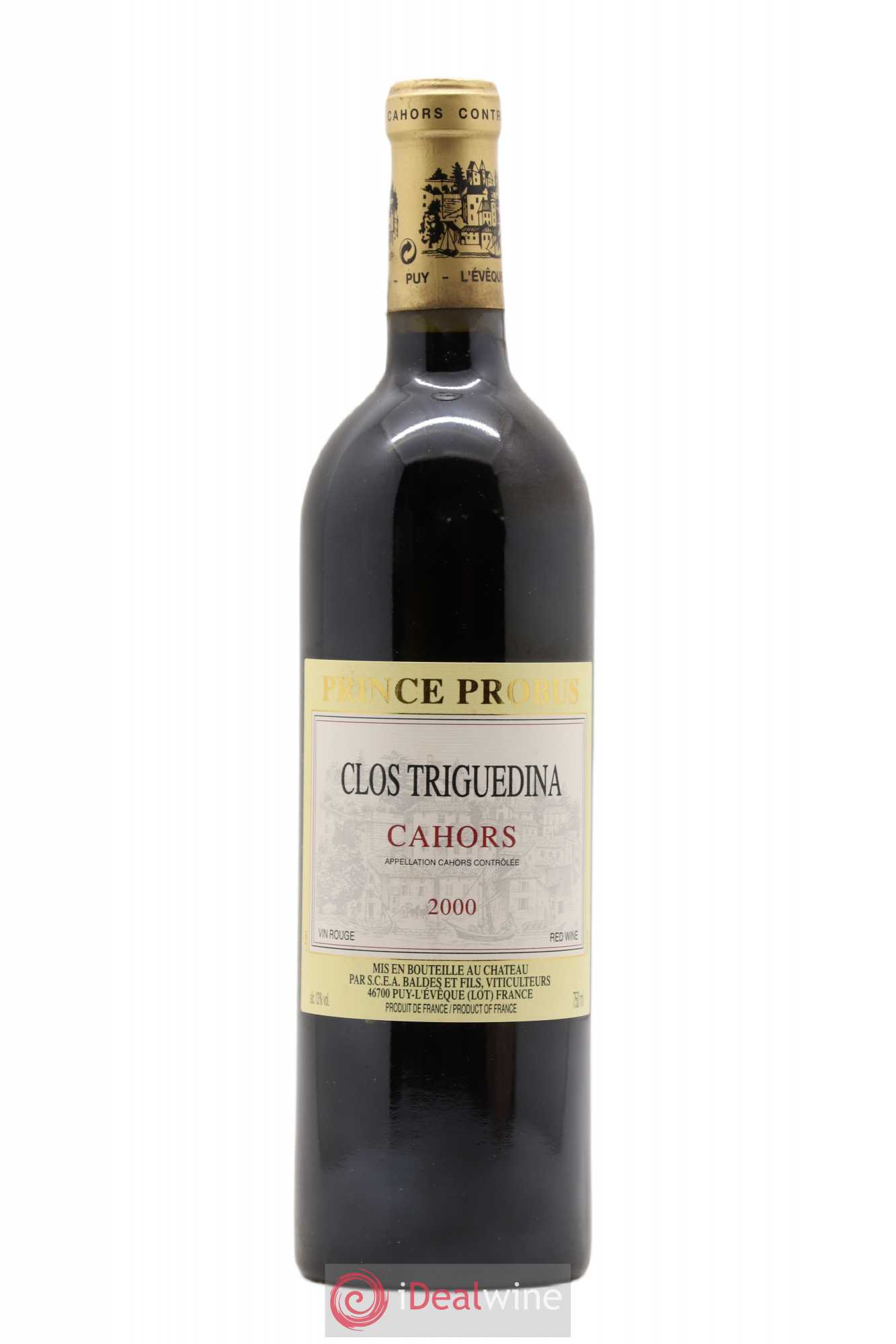 Cahors Clos Triguedina Probus Jean-Luc Baldès 2000 - Lot de 1 bouteille - 0