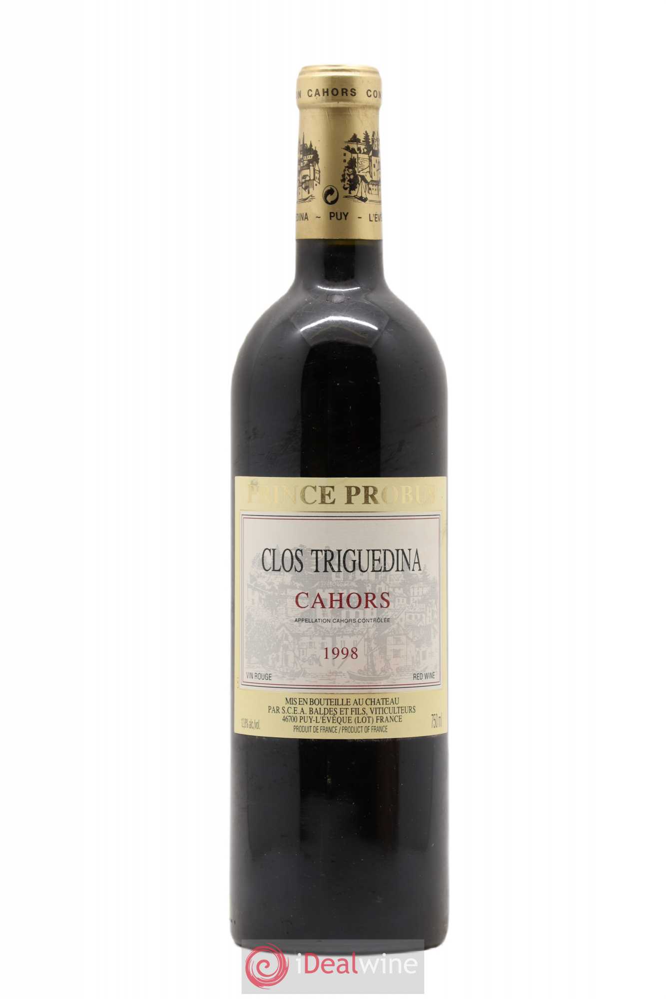 Cahors Clos Triguedina Probus Jean-Luc Baldès (sans prix de réserve) 1998 - Lot de 1 bouteille - 0