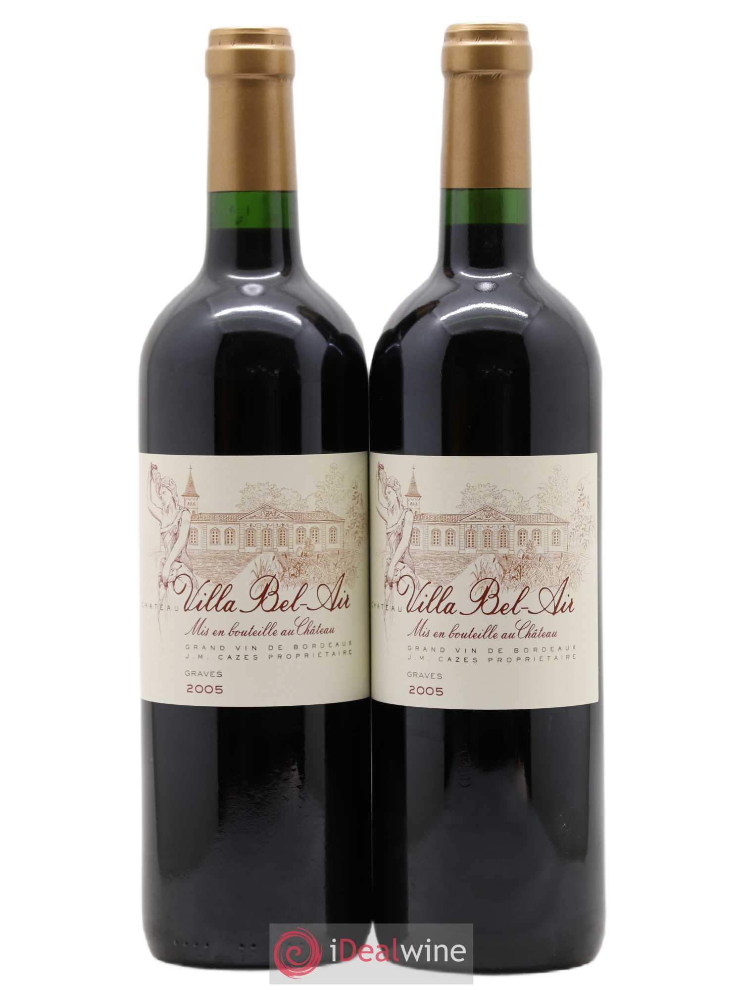Graves Château Villa Bel Air (sans prix de réserve) 2005 - Posten von 2 Flaschen - 0