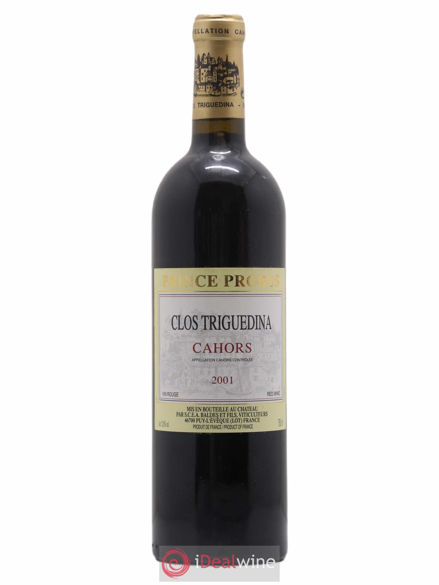 Cahors Clos Triguedina Probus Jean-Luc Baldès 2001 - Lot de 1 bouteille - 0
