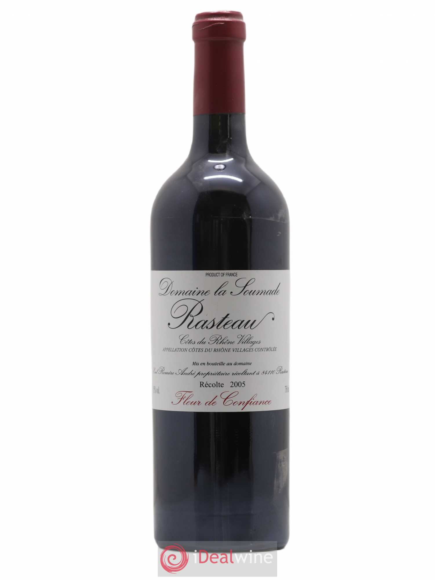 Rasteau Fleur de confiance La Soumade (Domaine) (sans prix de réserve) 2005 - Lot de 1 bouteille - 0