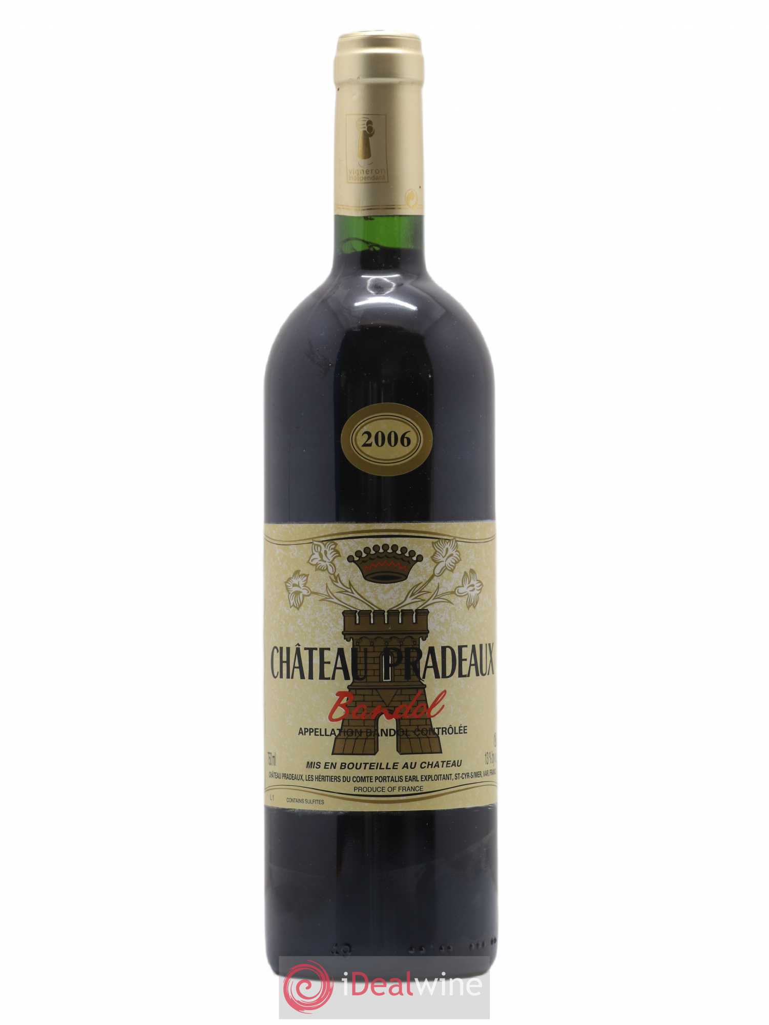 Bandol Château Pradeaux Famille Portalis 2006 - Lot de 1 bouteille - 0