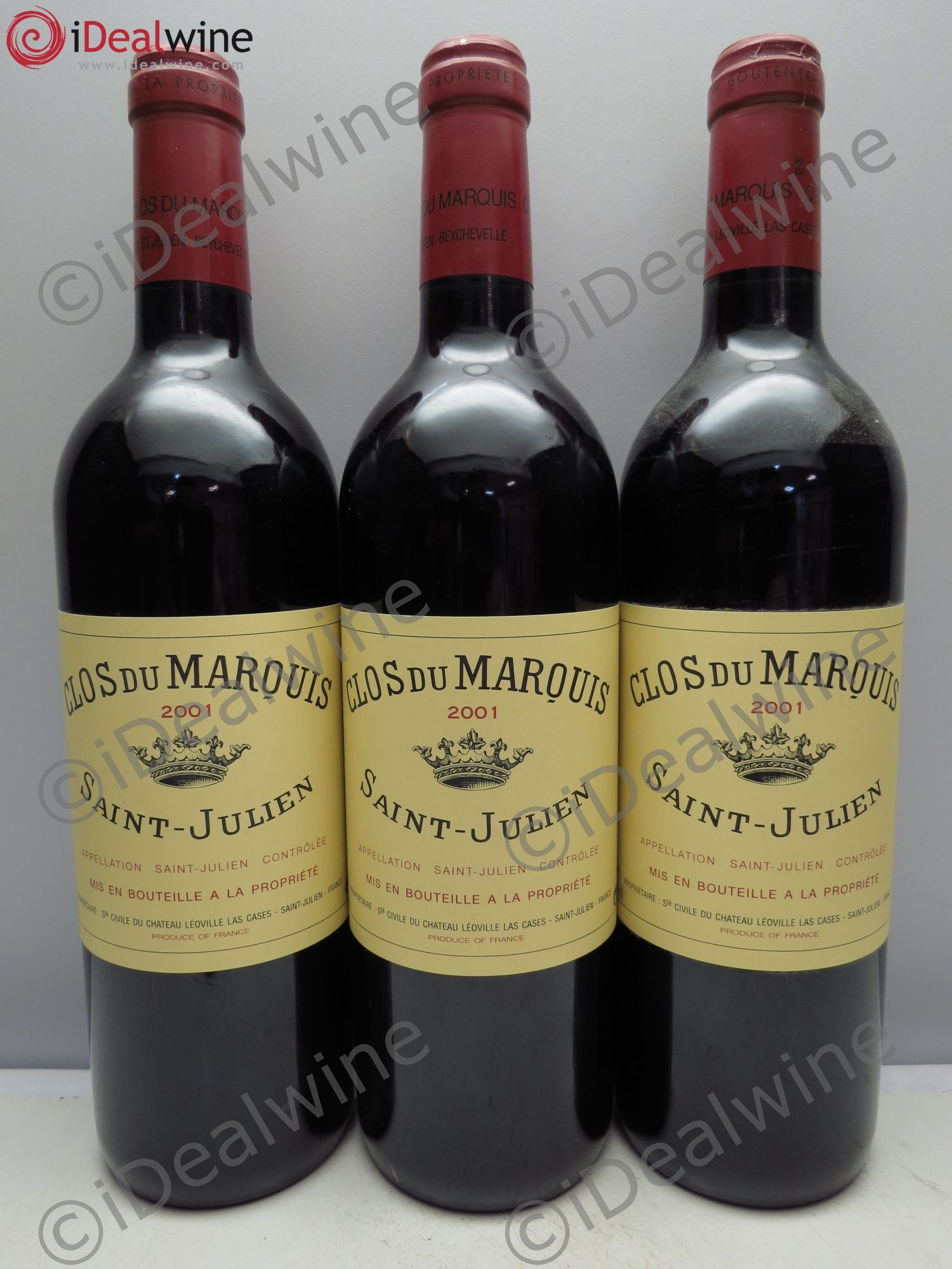 Clos du Marquis 2001 - Lot de 3 bouteilles - 0