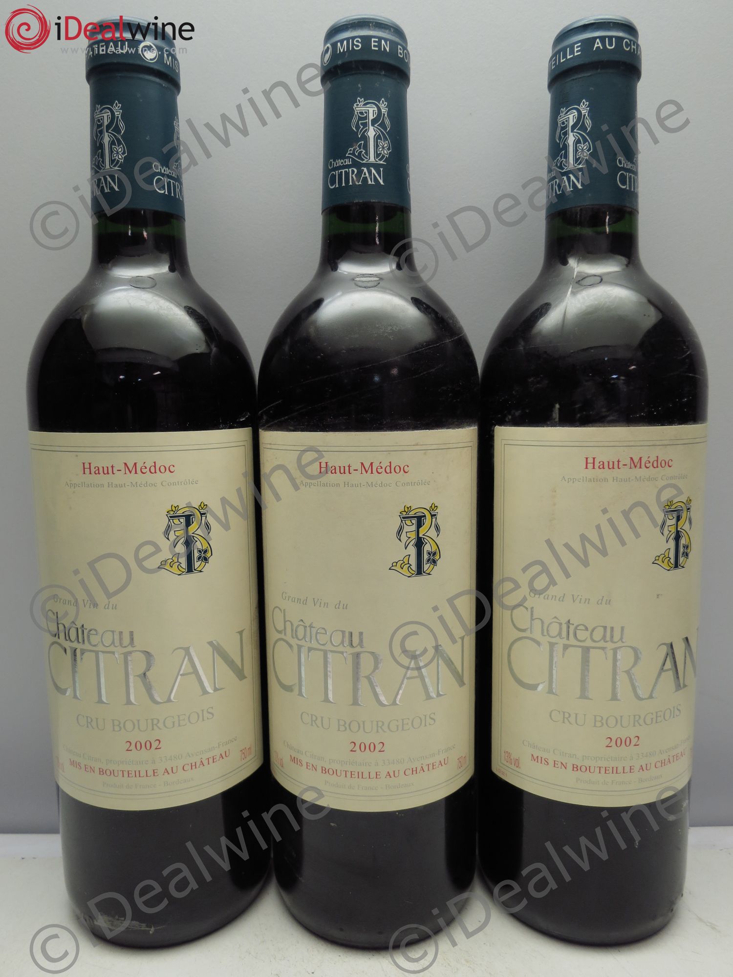 Château Citran Cru Bourgeois 2002 - Lot de 3 bouteilles - 0