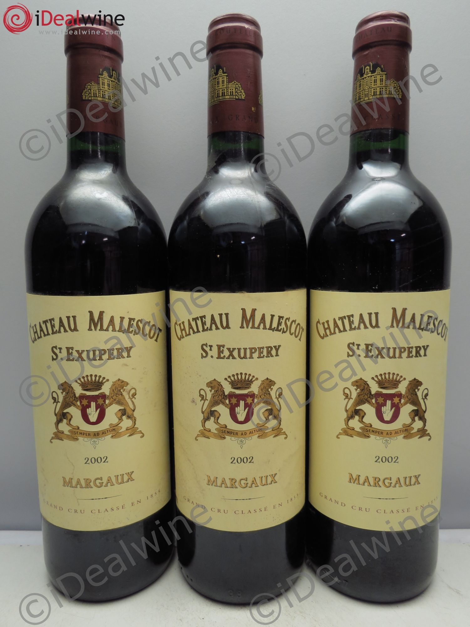 Château Malescot Saint-Exupéry 3ème Grand Cru Classé 2002 - Lot de 3 bouteilles - 0