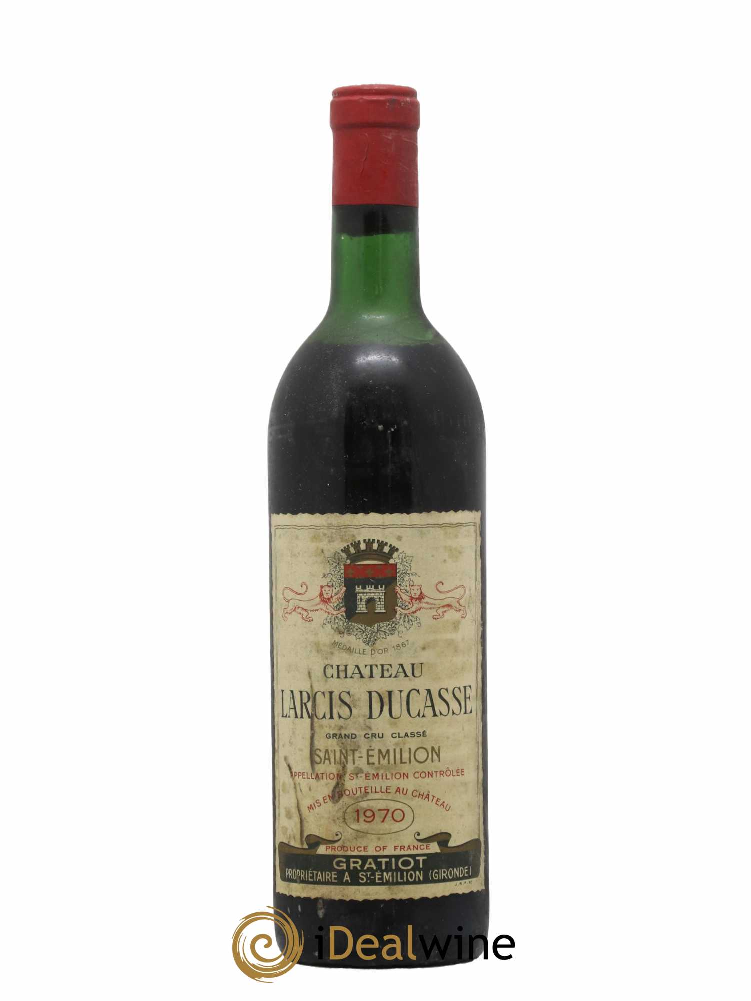 Château Larcis Ducasse 1er Grand Cru Classé B 1970 - Lot de 1 bouteille - 0