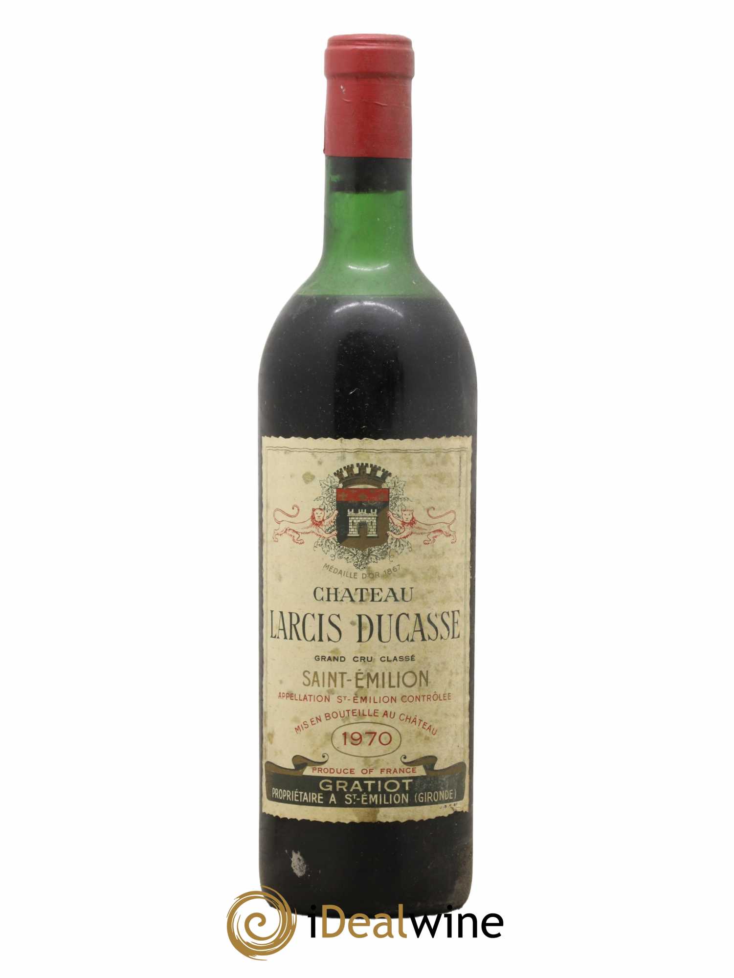 Château Larcis Ducasse 1er Grand Cru Classé B 1970 - Lot de 1 bouteille - 0