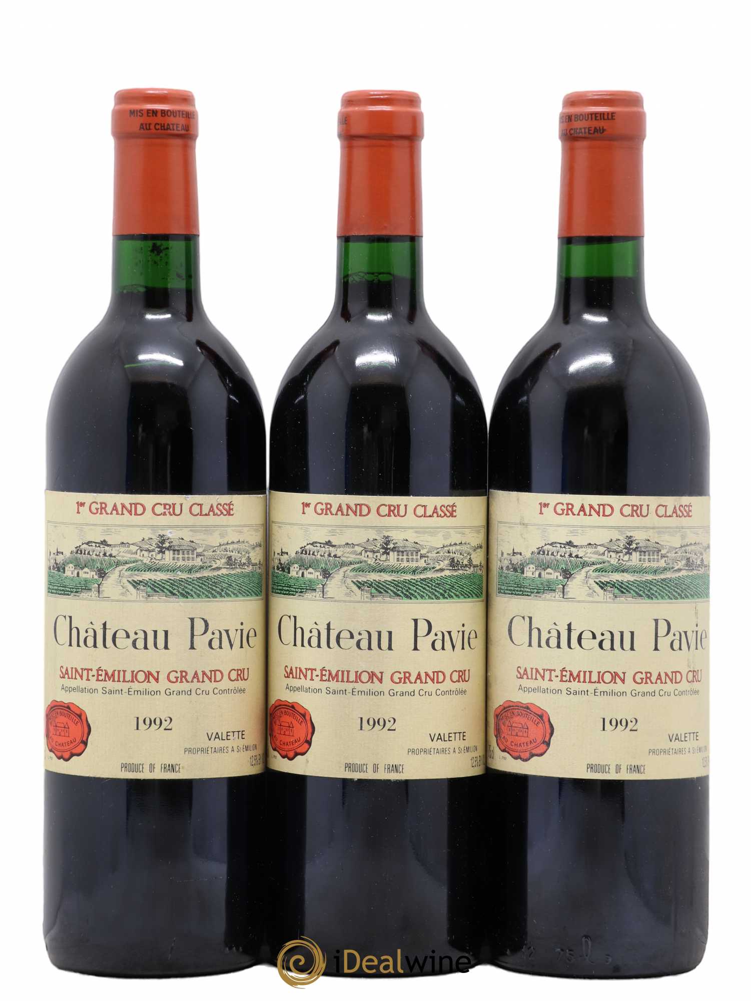 Château Pavie 1er Grand Cru Classé A 1992 - Lot de 3 bouteilles - 0