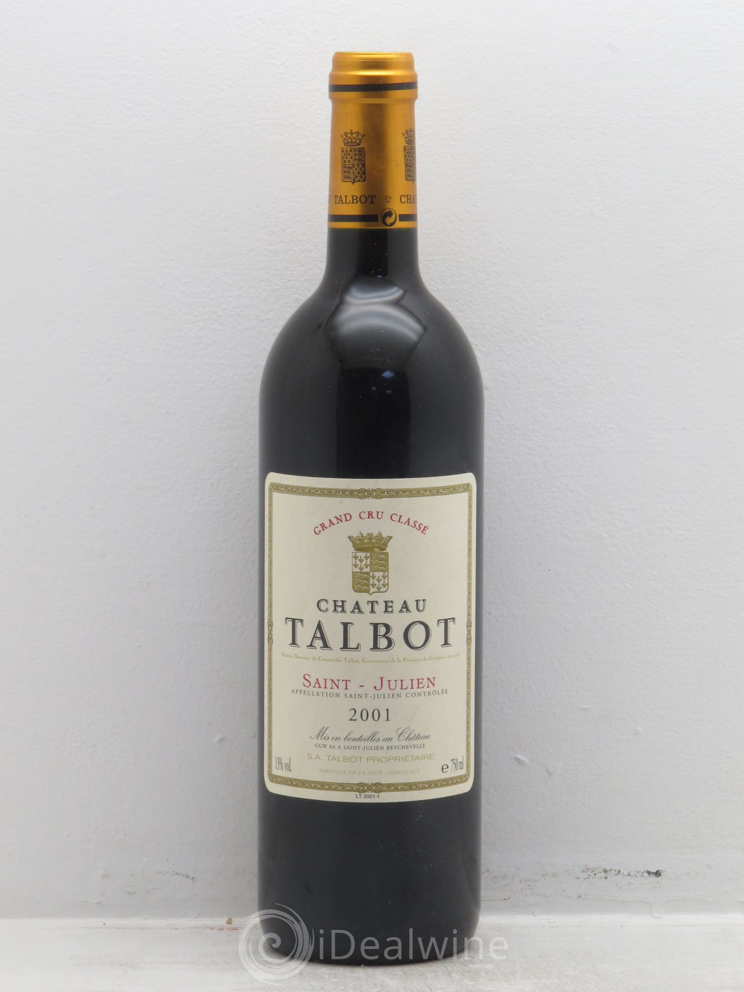 Château Talbot 4ème Grand Cru Classé 2001 - Lot de 6 bouteilles - 0