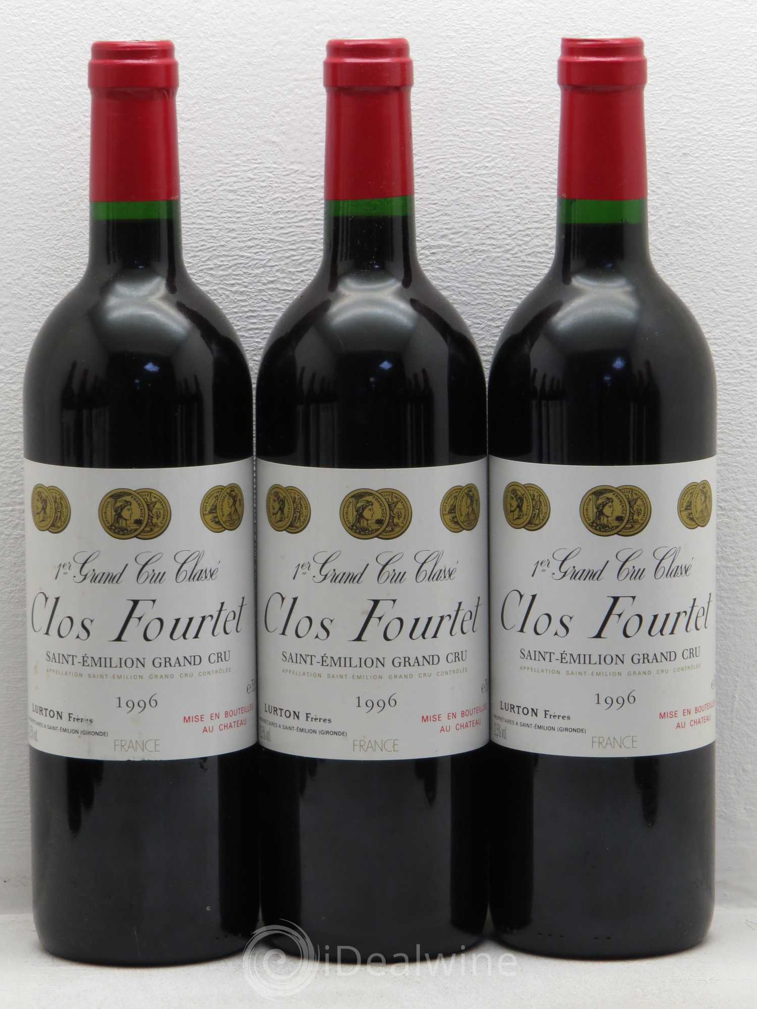 Clos Fourtet 1er Grand Cru Classé B 1996 - Lot de 12 bouteilles - 1