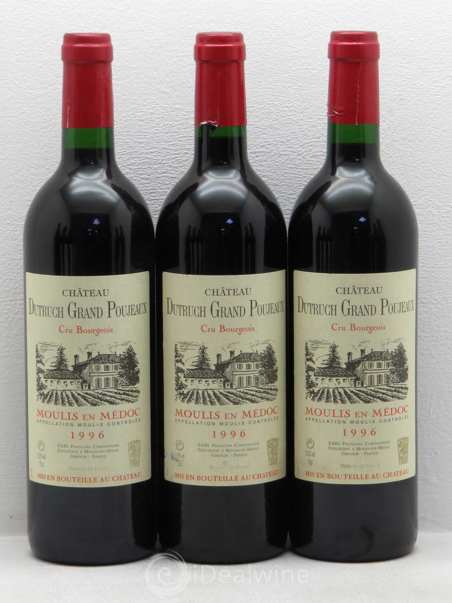 Château Dutruch Grand Poujeaux Cru Bourgeois 1996 - Lot de 12 bouteilles - 2