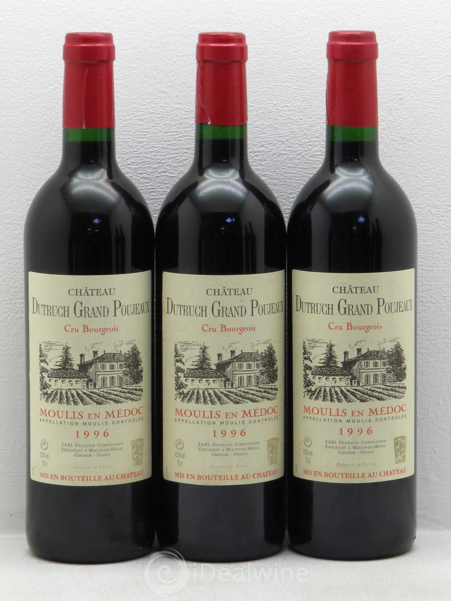 Château Dutruch Grand Poujeaux Cru Bourgeois 1996 - Lot de 12 bouteilles - 3