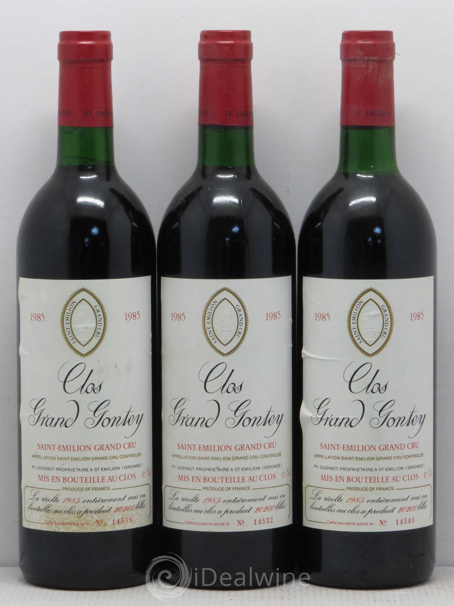 Saint-Émilion Grand Cru Clos Grand Gontey 1985 - Posten von 12 Flaschen - 3