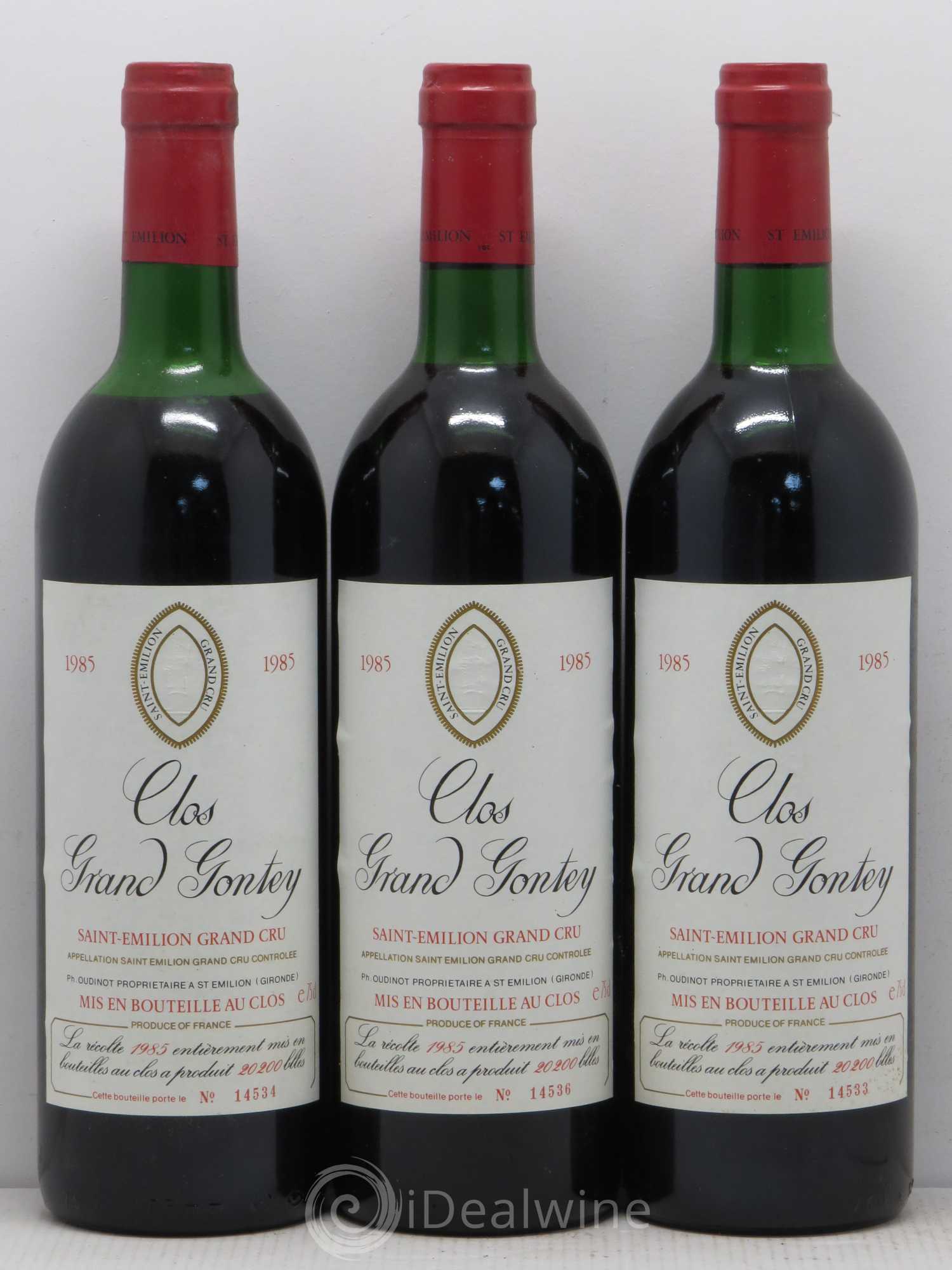 Saint-Émilion Grand Cru Clos Grand Gontey 1985 - Posten von 12 Flaschen - 4