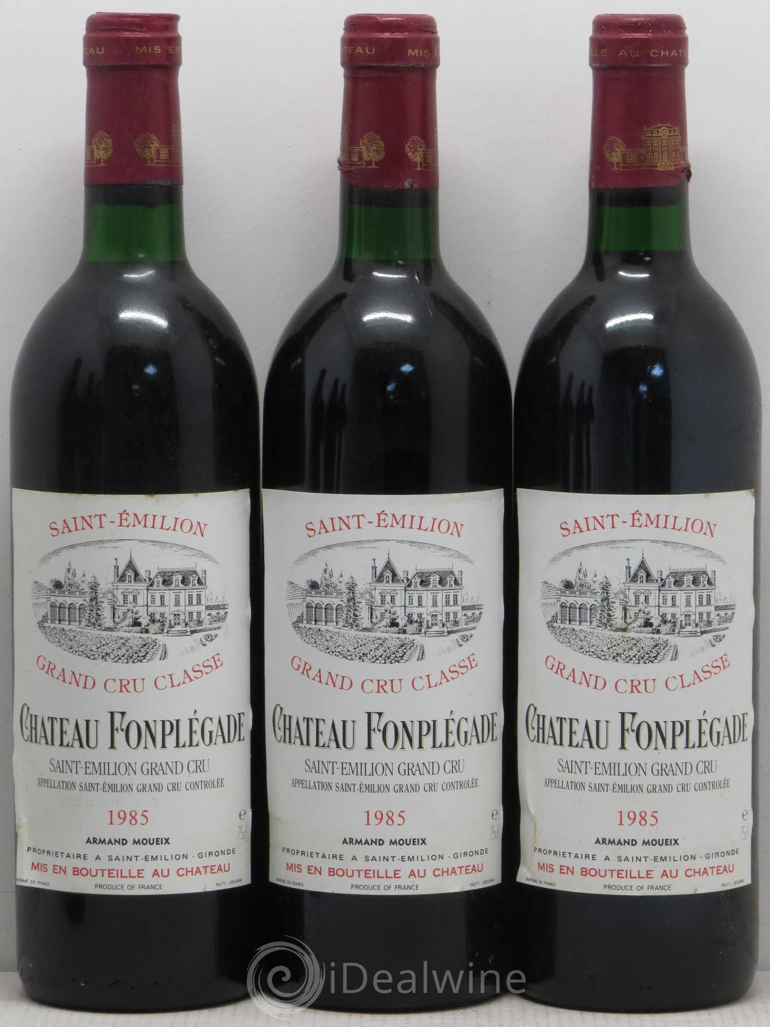 Château Fonplegade Grand Cru Classé 1985 - Lot de 11 bouteilles - 1