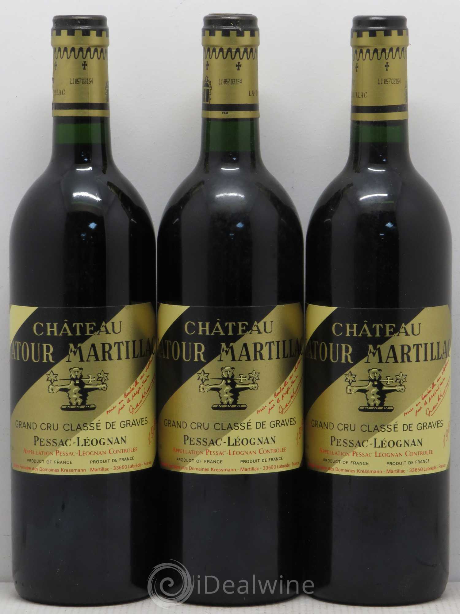 Château Latour-Martillac Cru Classé de Graves 1989 - Lot de 12 bouteilles - 2